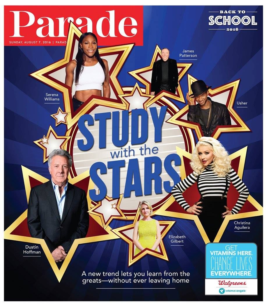 PARADE (USA) magazine side cover 7 August 2016