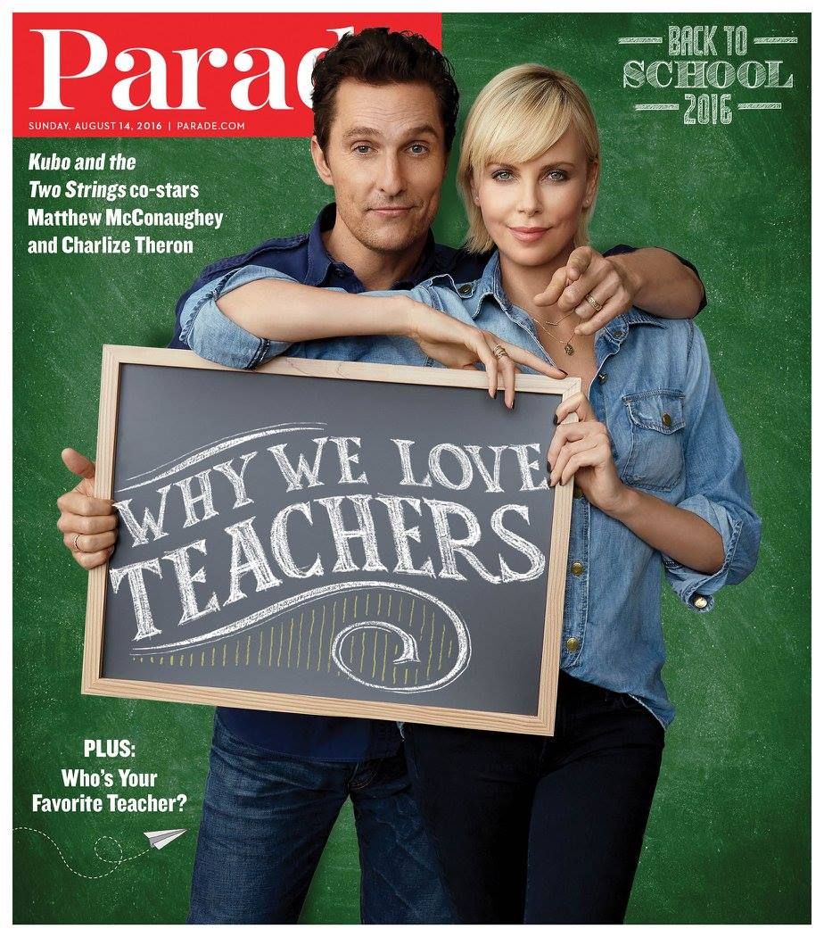 PARADE (USA) magazine side cover 16 August 2016