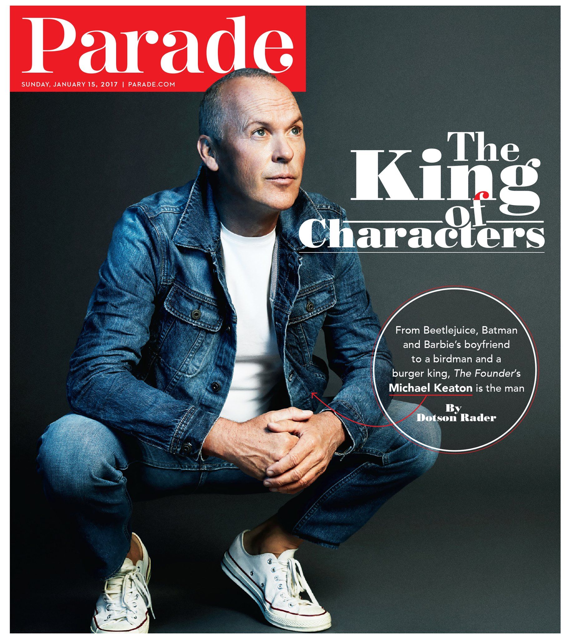 PARADE (USA) magazine side cover 15 January 2017