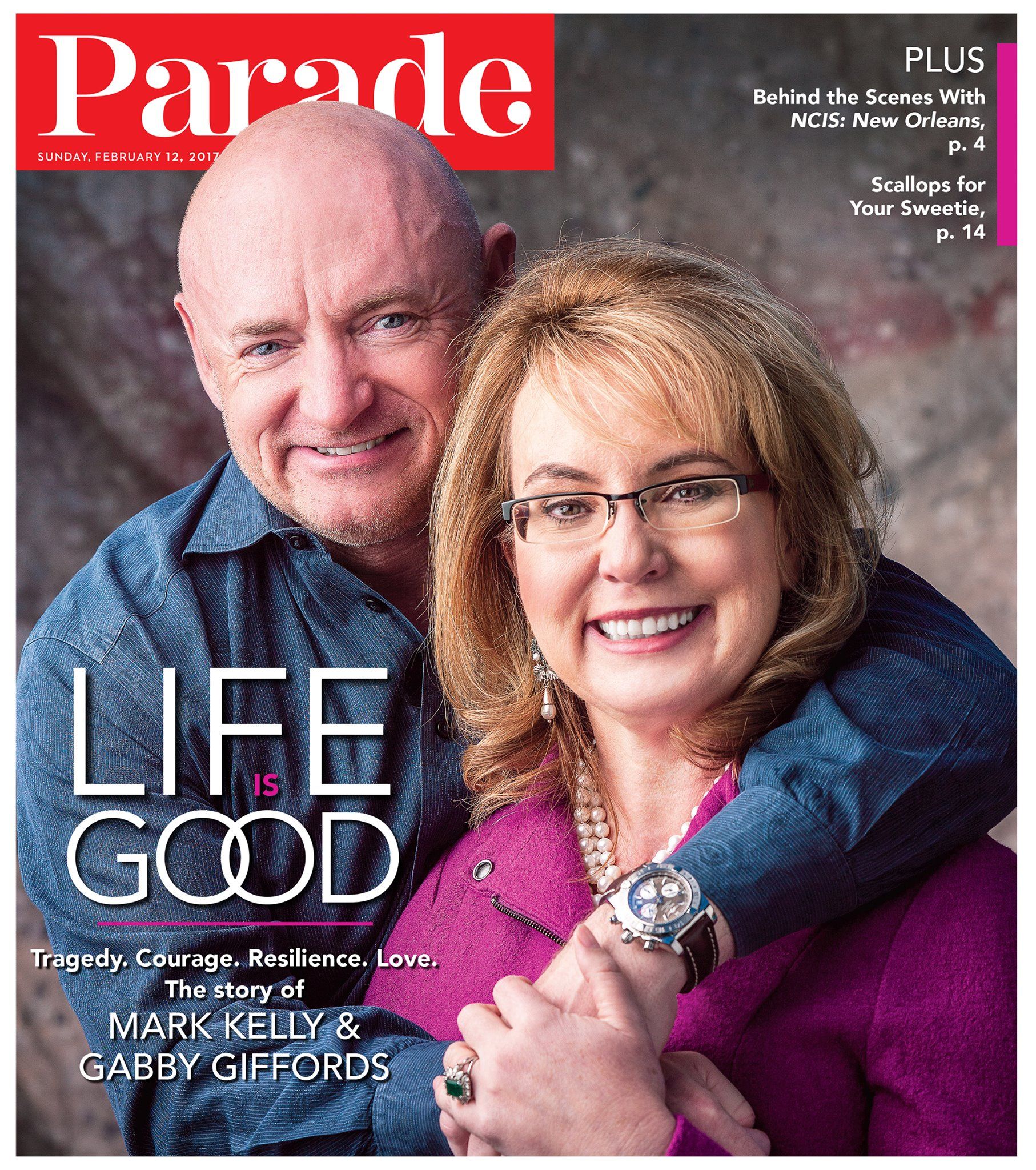 PARADE (USA) magazine side cover 12 February 2017
