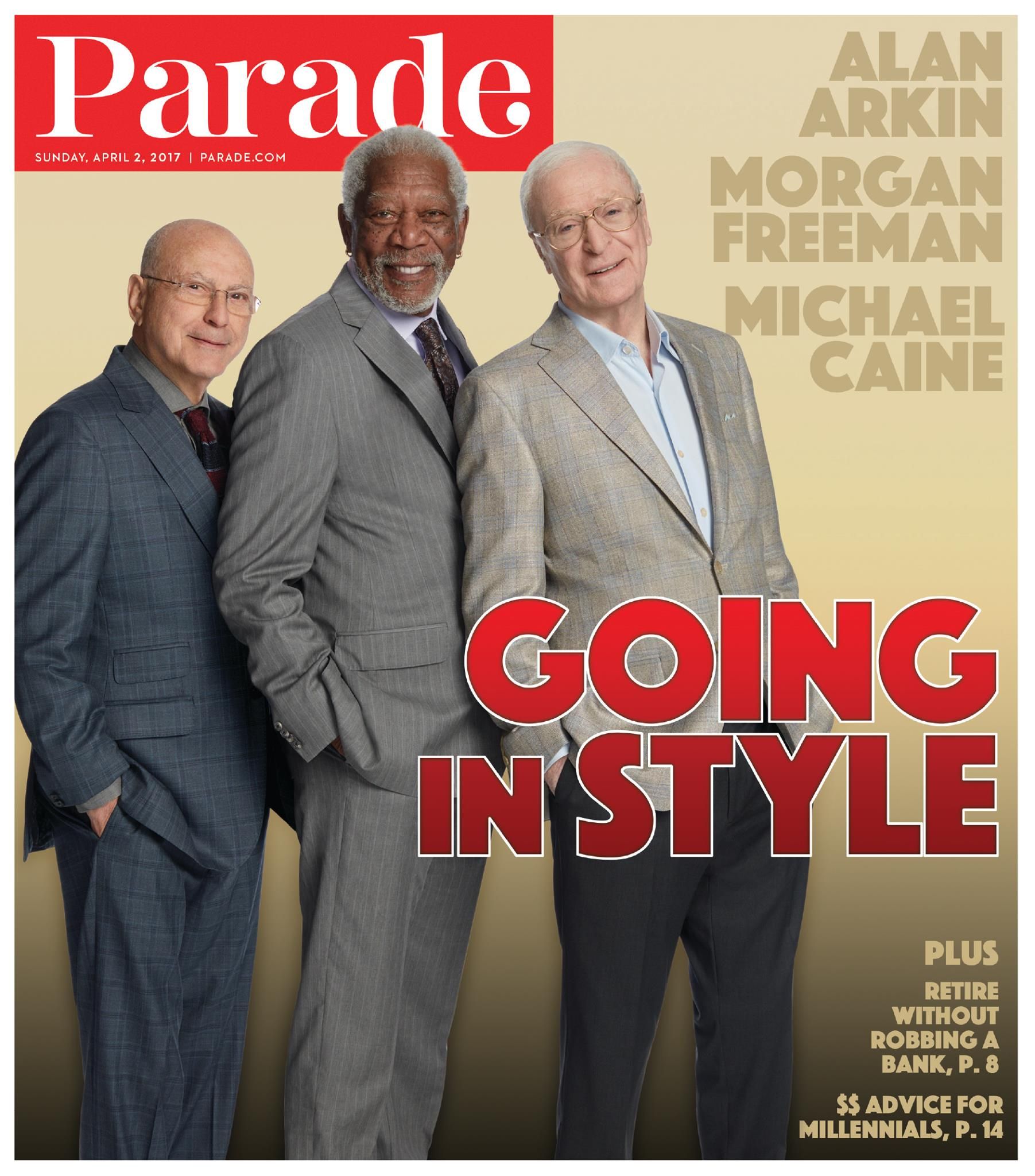 PARADE (USA) magazine side cover 2 April 2017