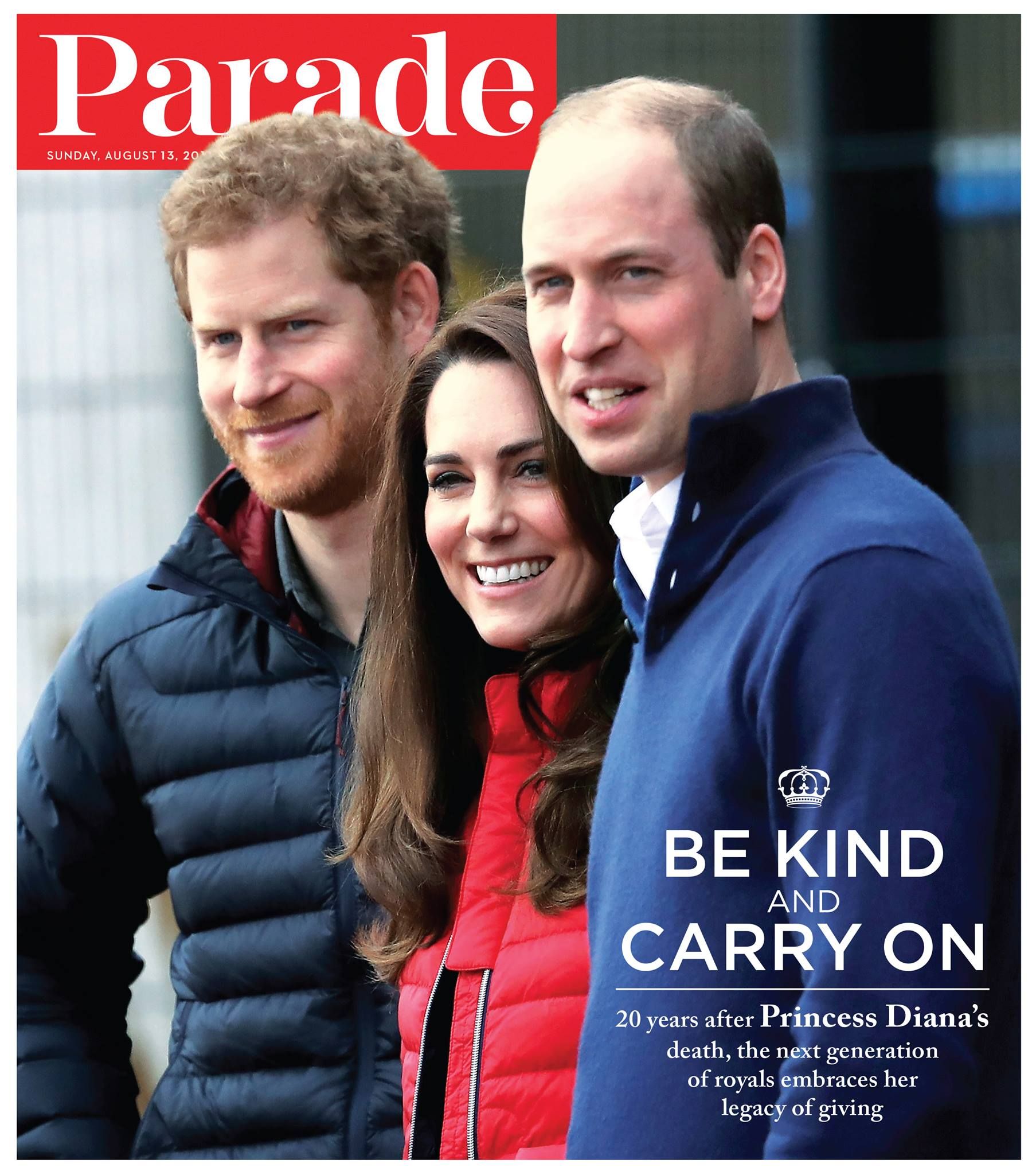 PARADE (USA) magazine side cover 13 August 2017