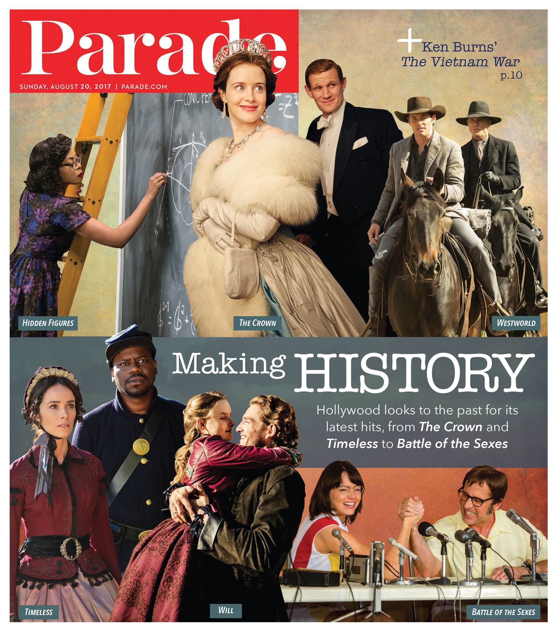 PARADE (USA) magazine side cover 20 August 2017