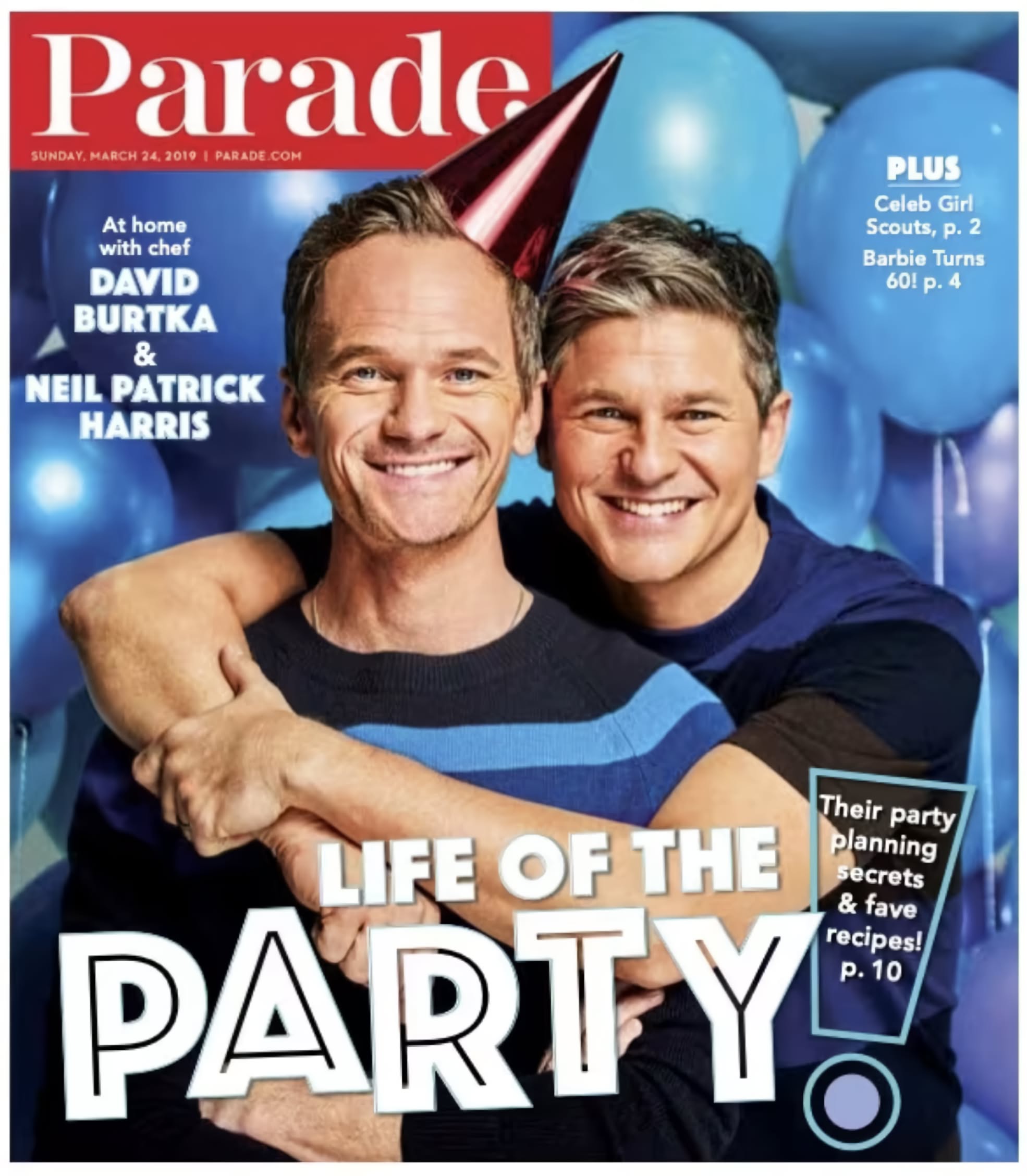 PARADE (USA) magazine side cover 24 March 2019