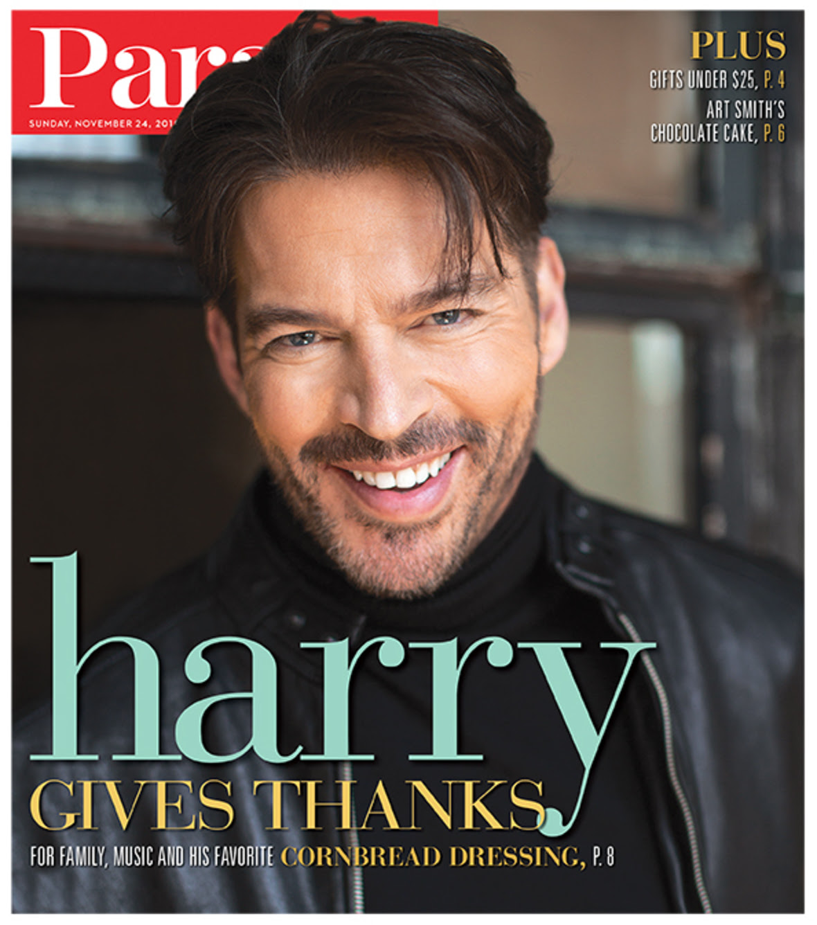 PARADE (USA) magazine side cover 24 November 2019