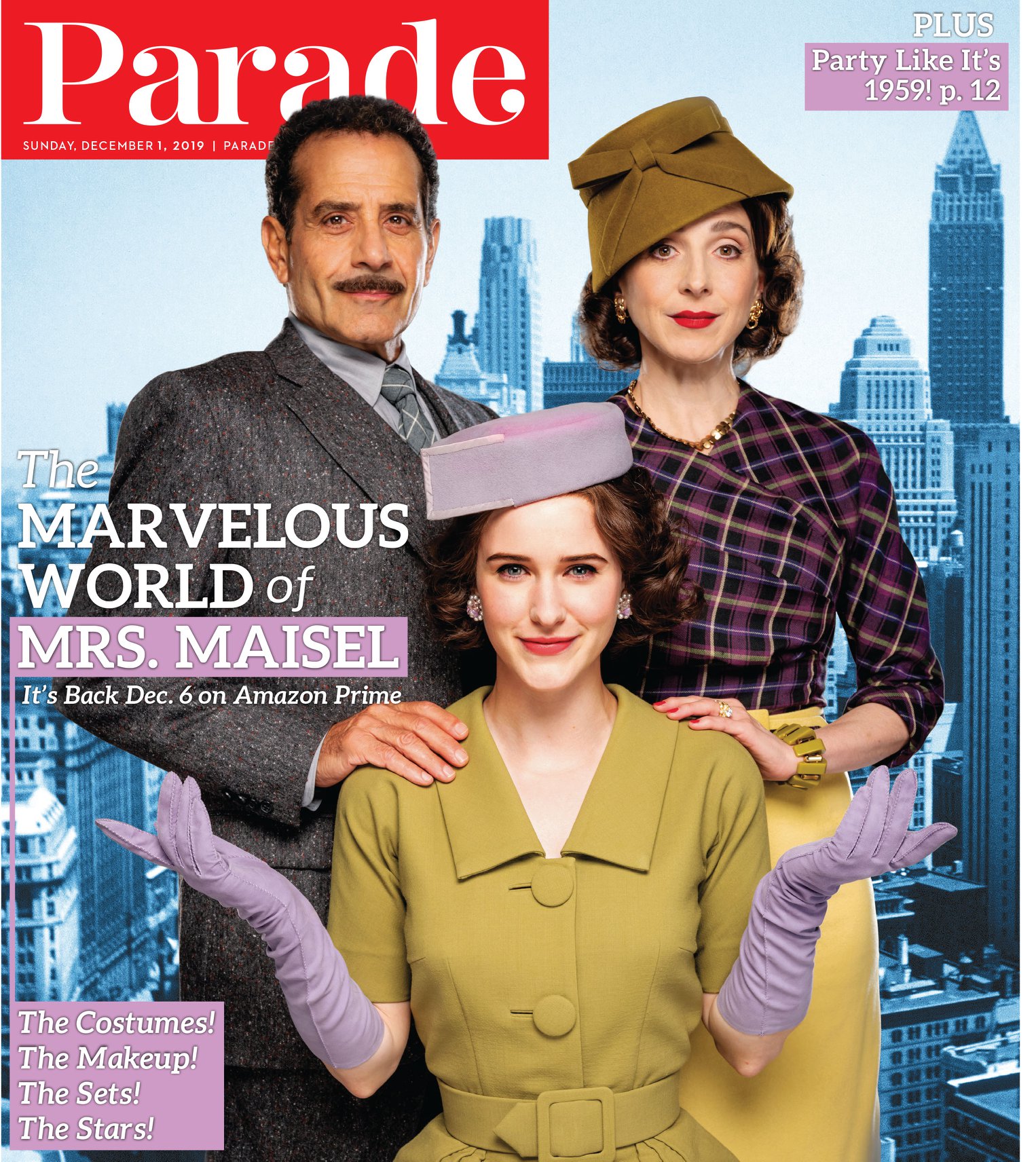PARADE (USA) magazine side cover 1 December 2019