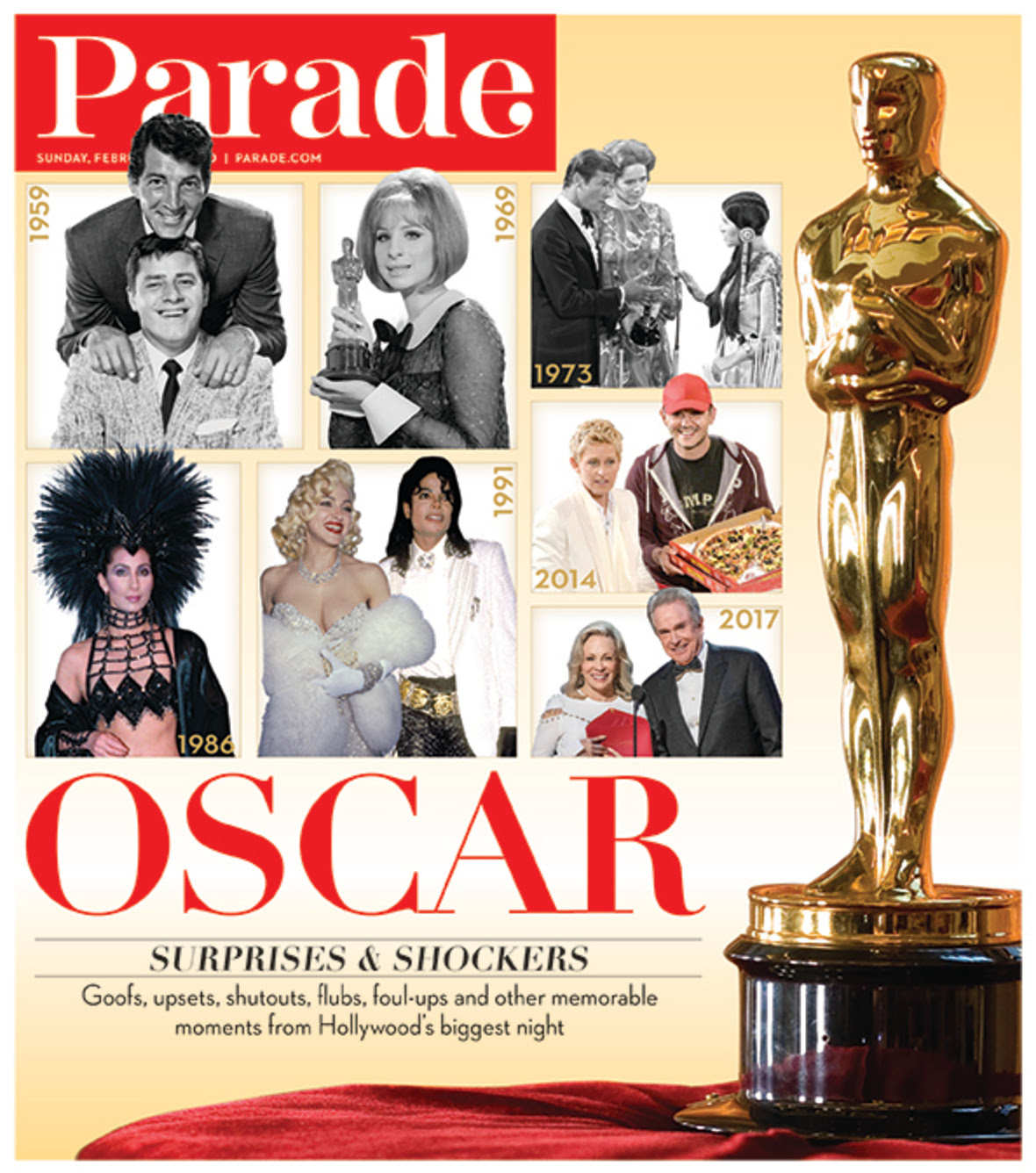 PARADE (USA) magazine side cover 9 February 2020