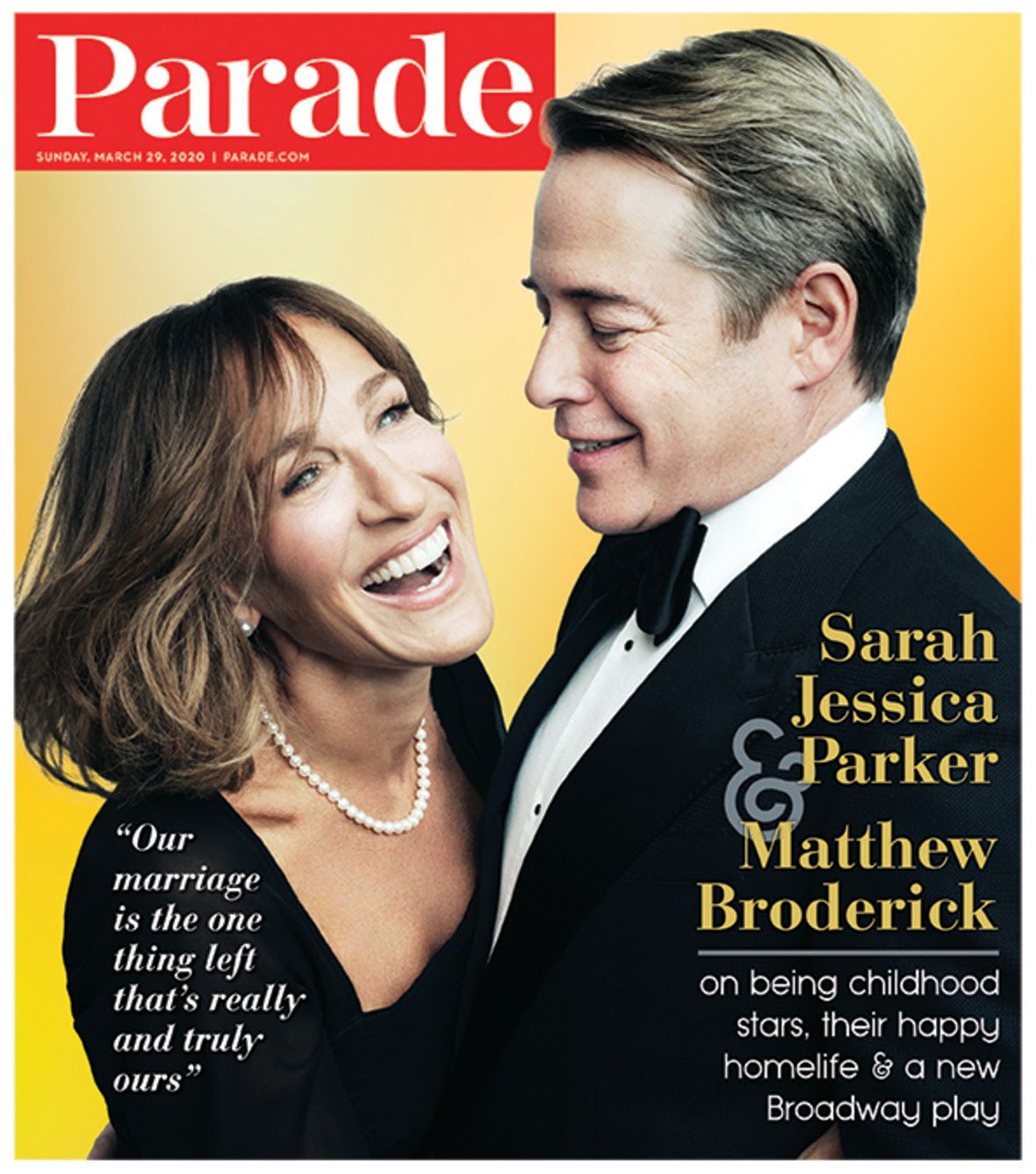 PARADE (USA) magazine side cover 29 March 2020