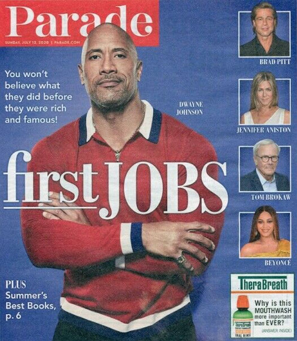 PARADE (USA) magazine side cover 12 July 2020