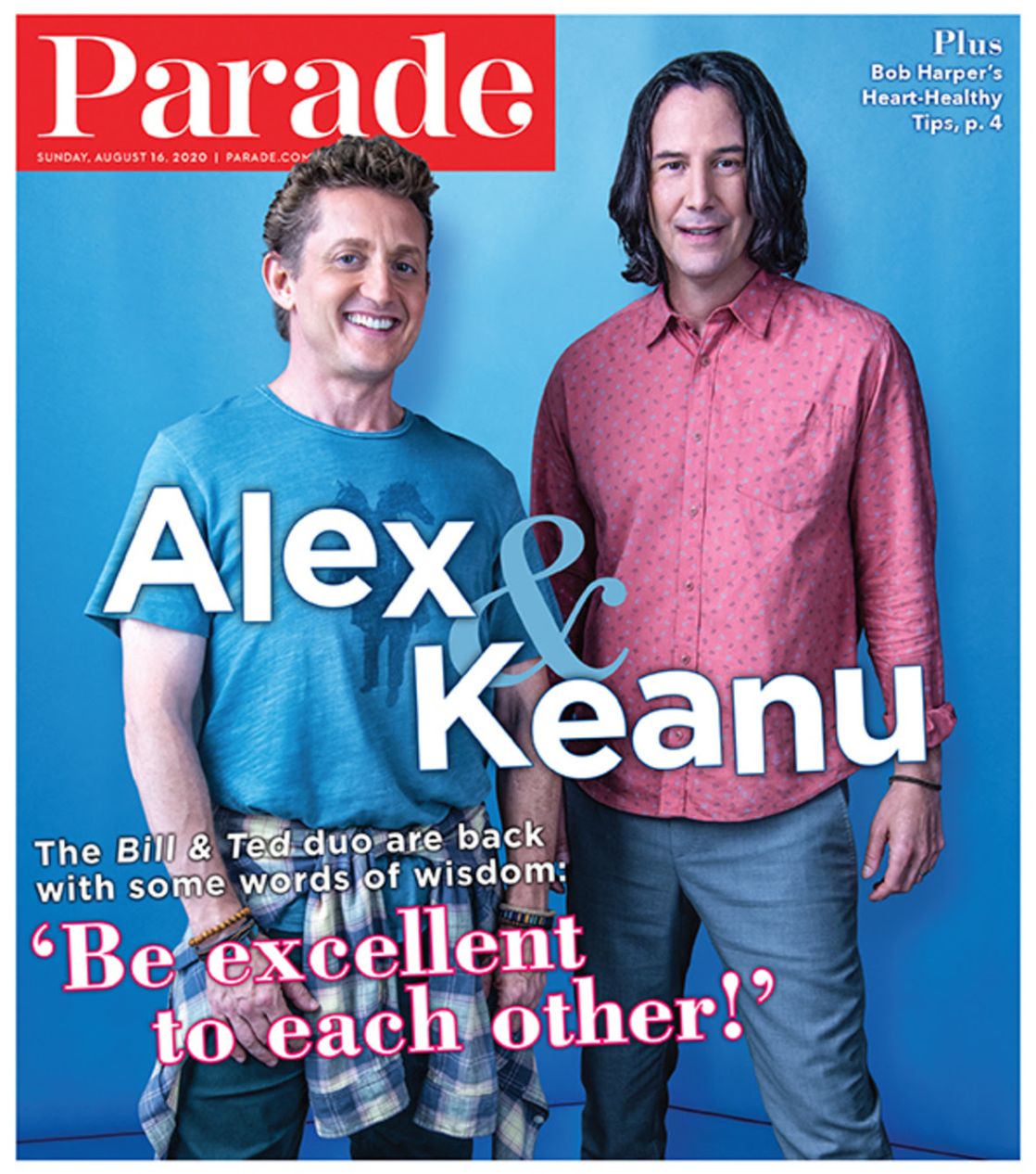 PARADE (USA) magazine side cover 16 August 2020