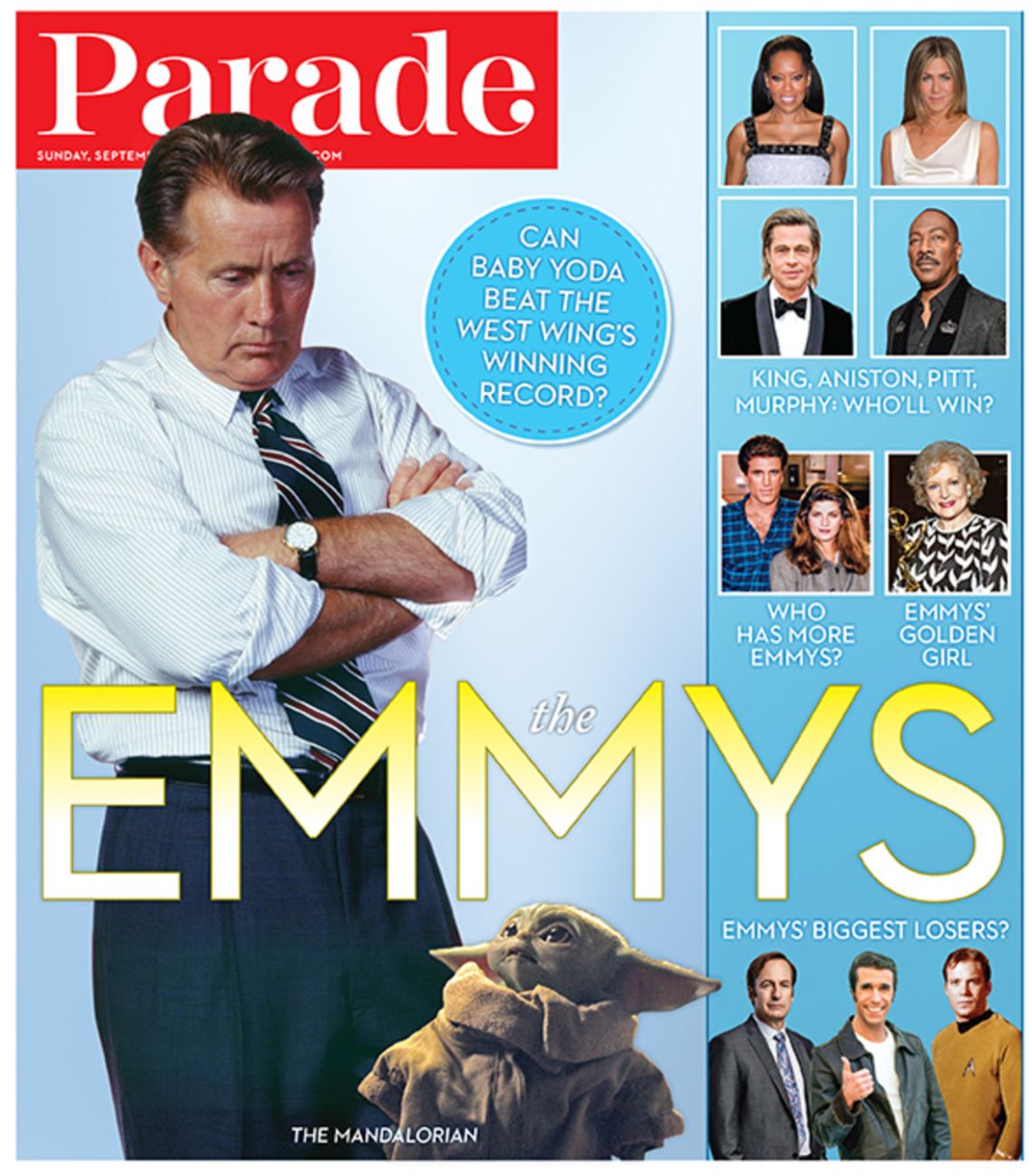 PARADE (USA) magazine side cover 20 September 2020