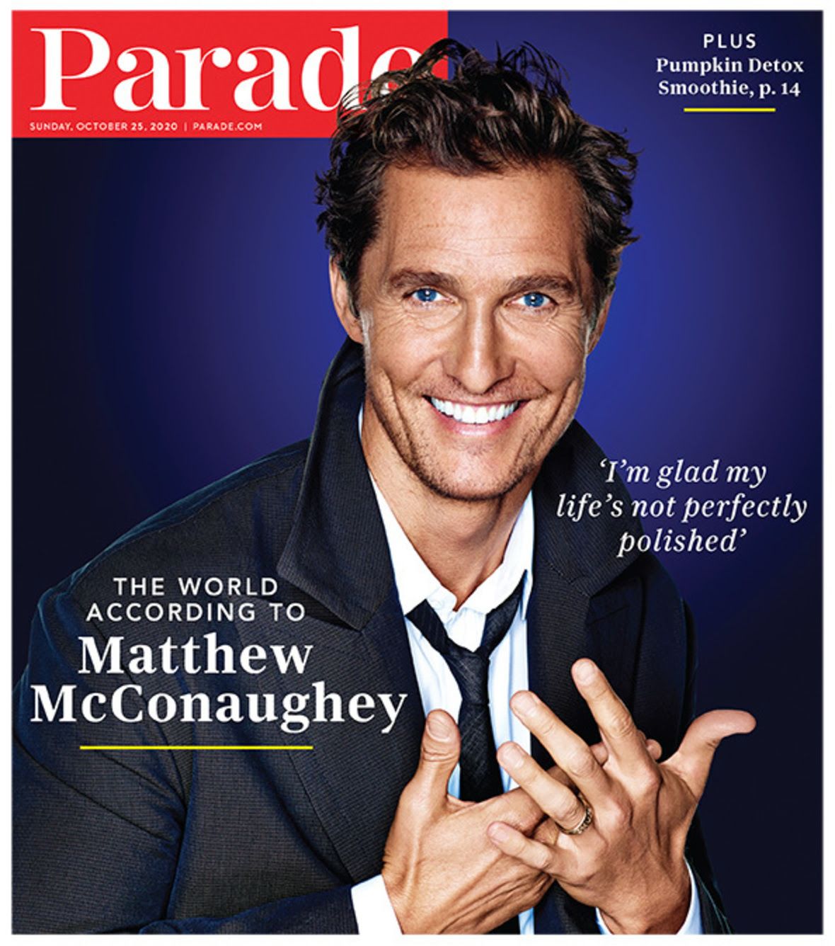 PARADE (USA) magazine side cover 25 October 2020