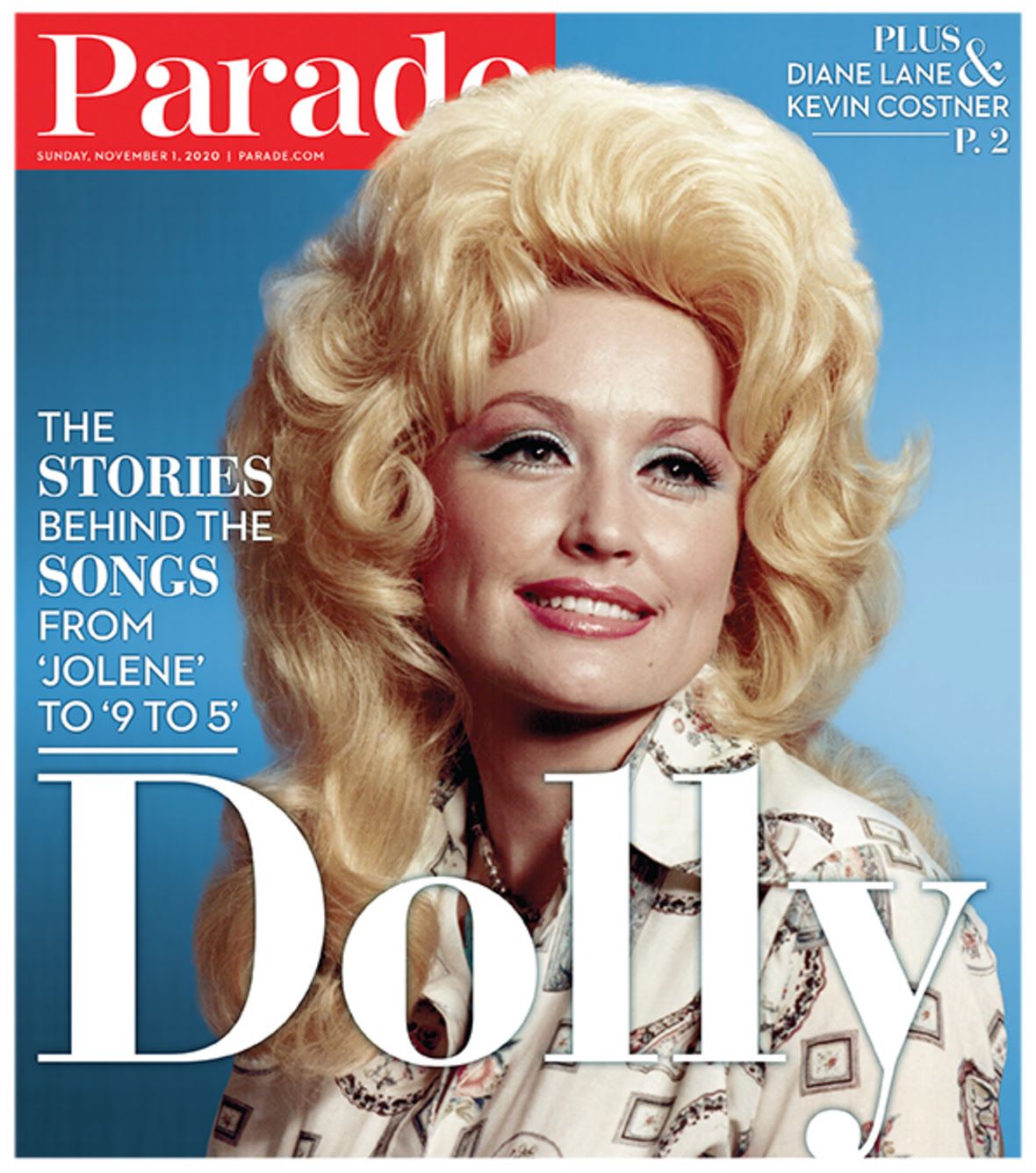 PARADE (USA) magazine side cover 1 November 2020