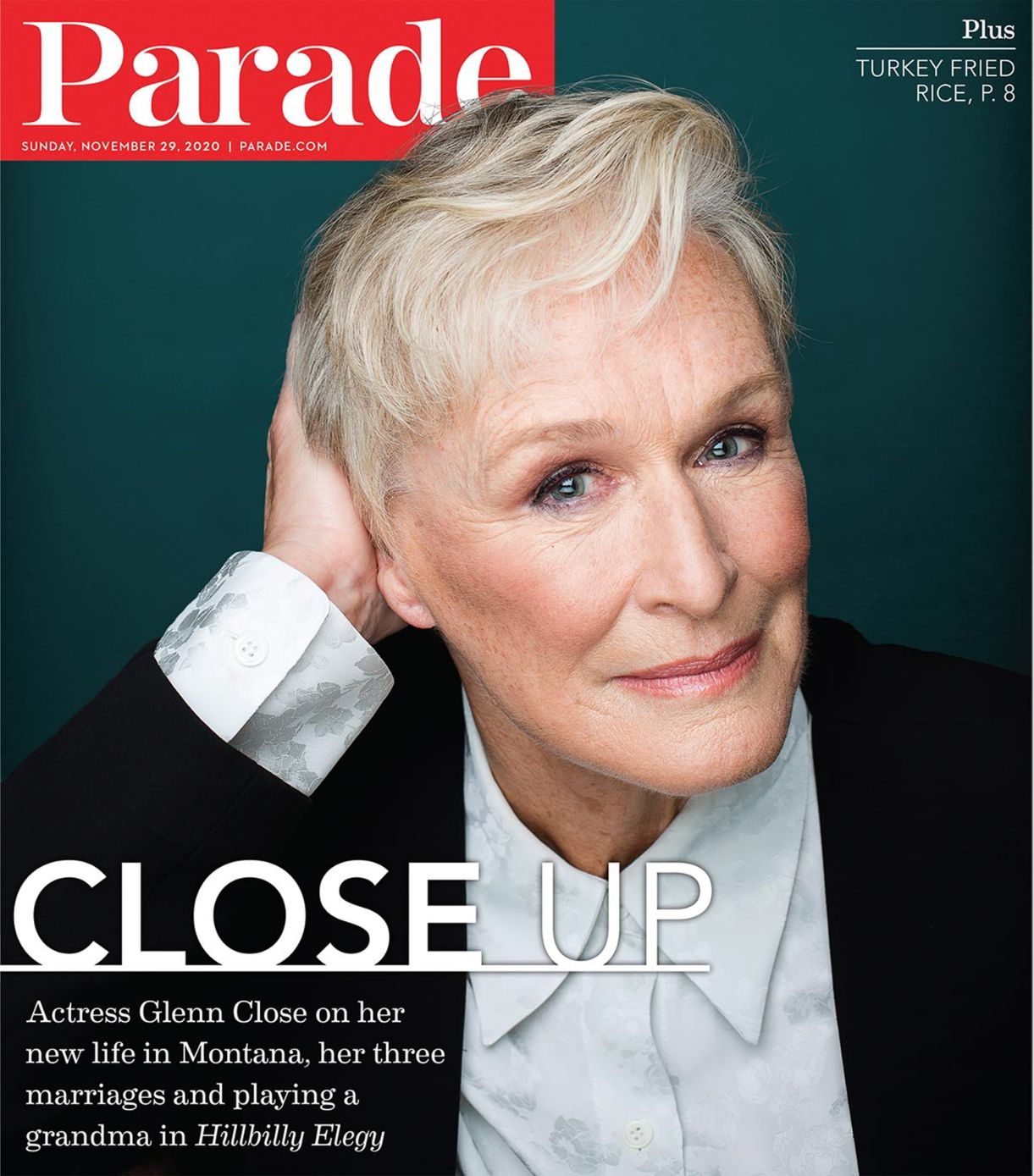 PARADE (USA) magazine side cover 29 November 2020
