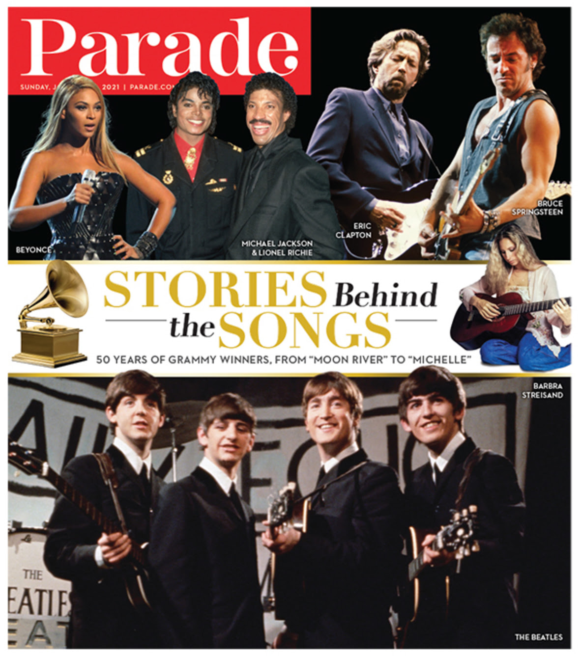 PARADE (USA) magazine side cover 31 January 2021