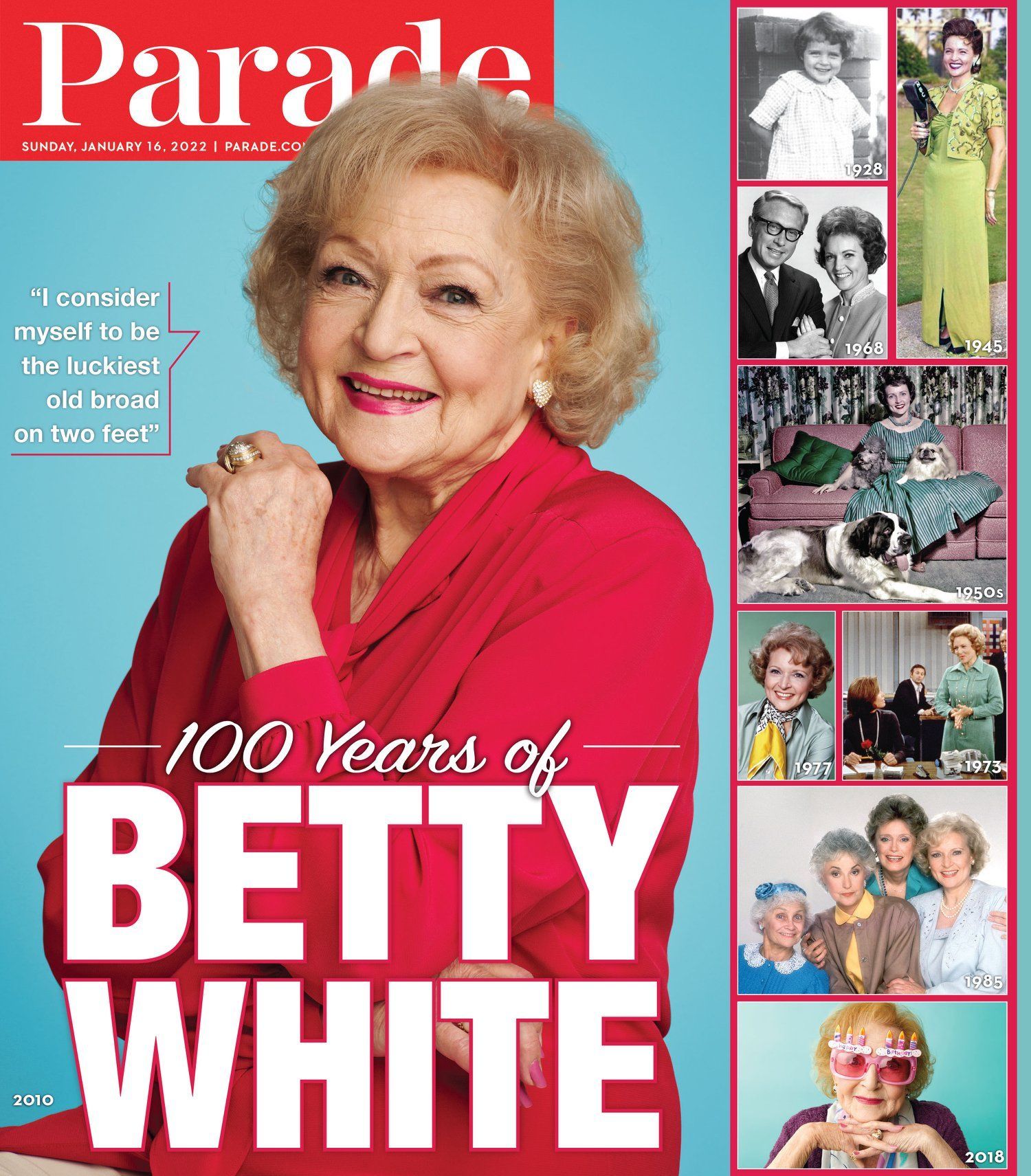 PARADE (USA) magazine side cover 16 January 2022