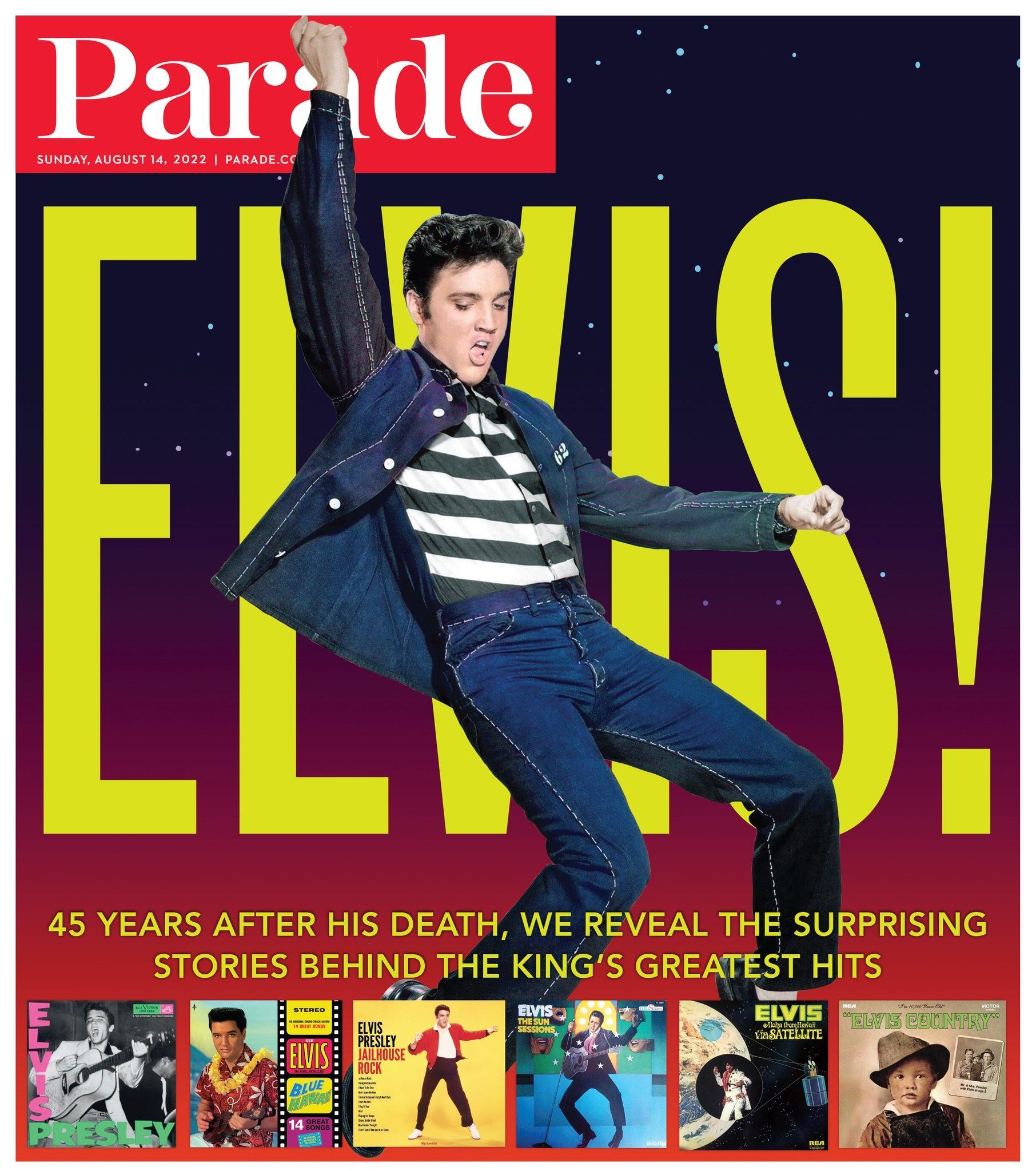 PARADE (USA) magazine side cover 14 August 2022