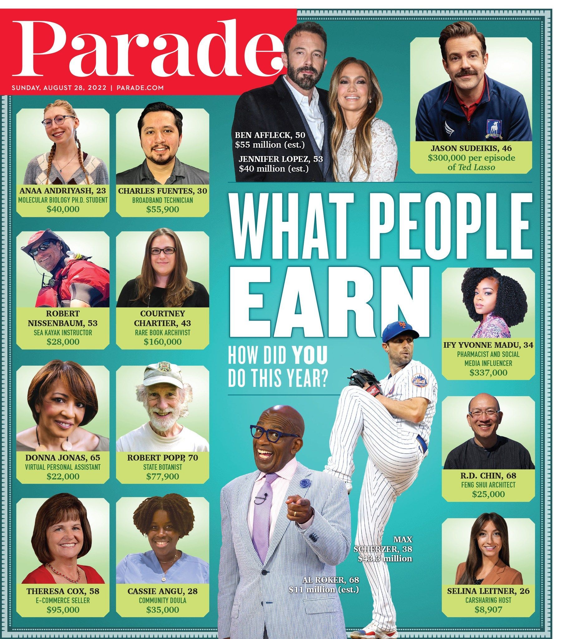 PARADE (USA) magazine side cover 28 August 2022