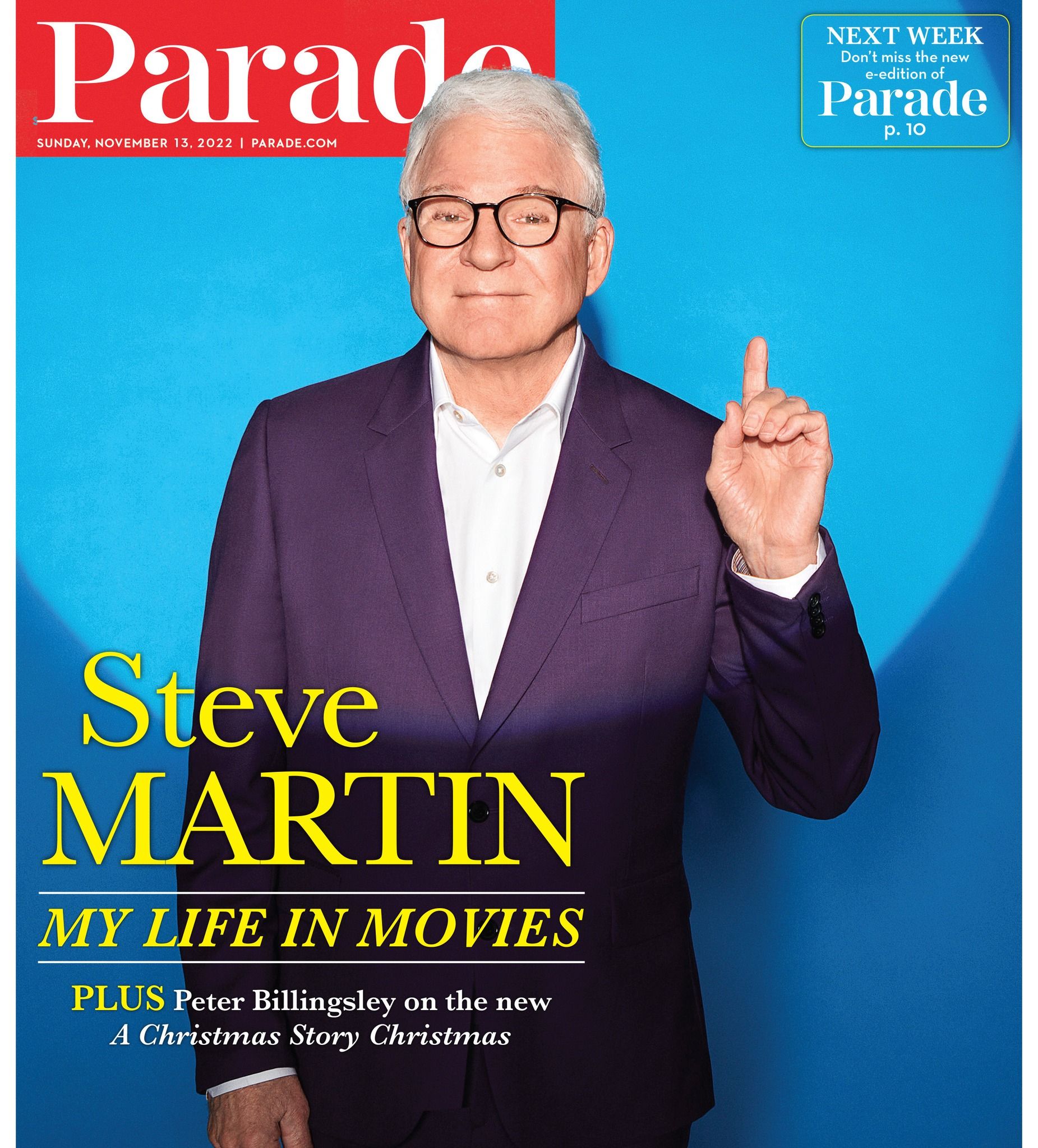 PARADE (USA) magazine side cover 13 November 2022