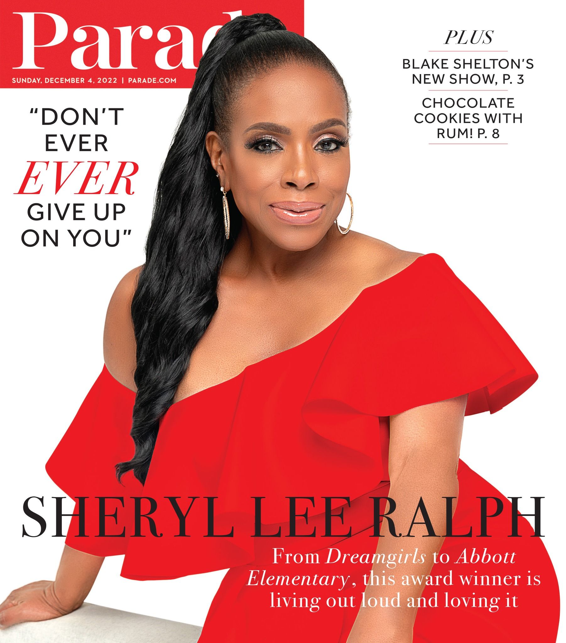 PARADE (USA) magazine side cover 4 December 2022