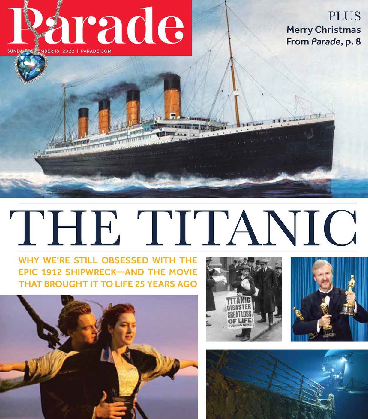 PARADE (USA) magazine side cover 18 December 2022