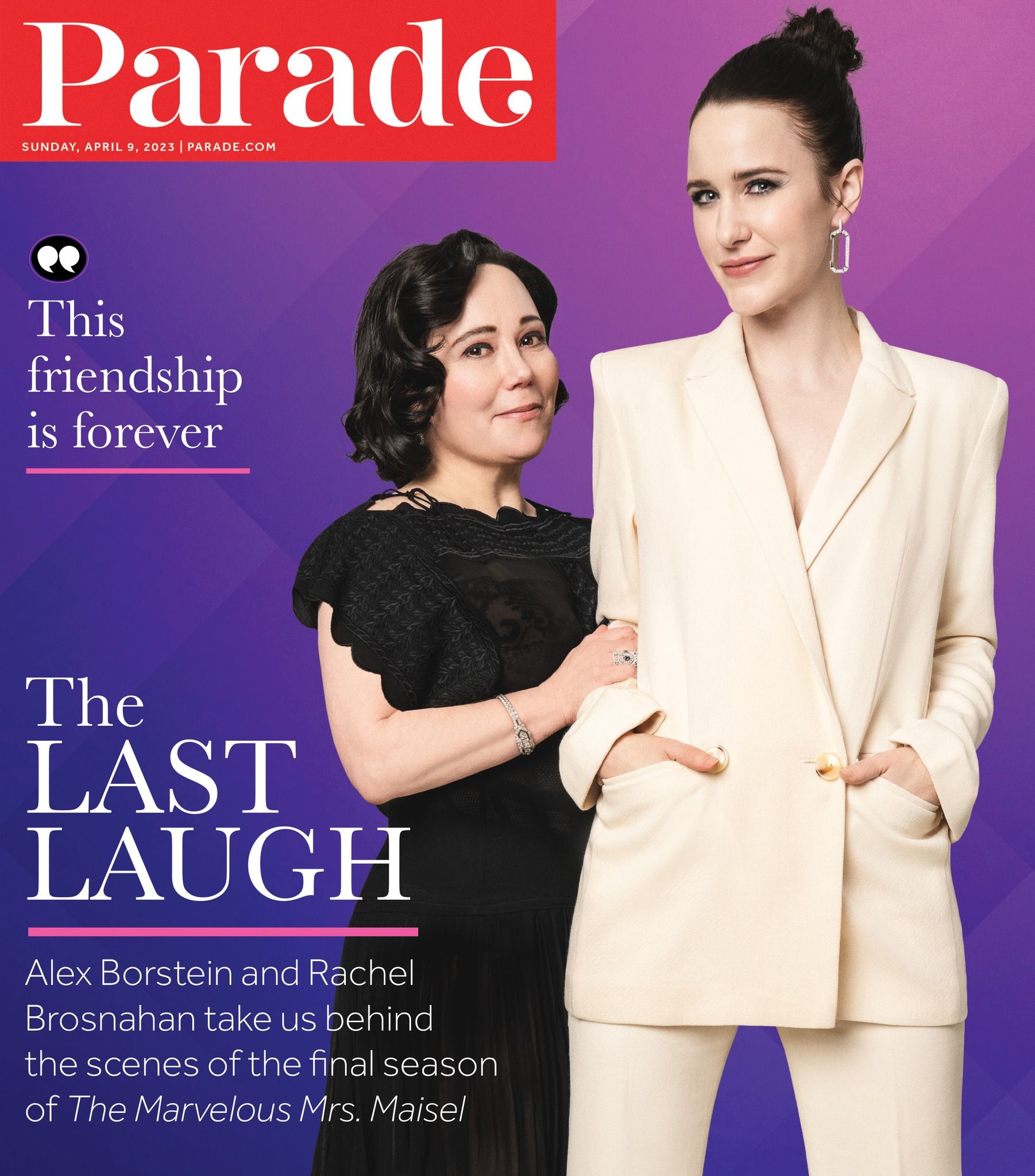 PARADE (USA) magazine side cover 9 April 2023