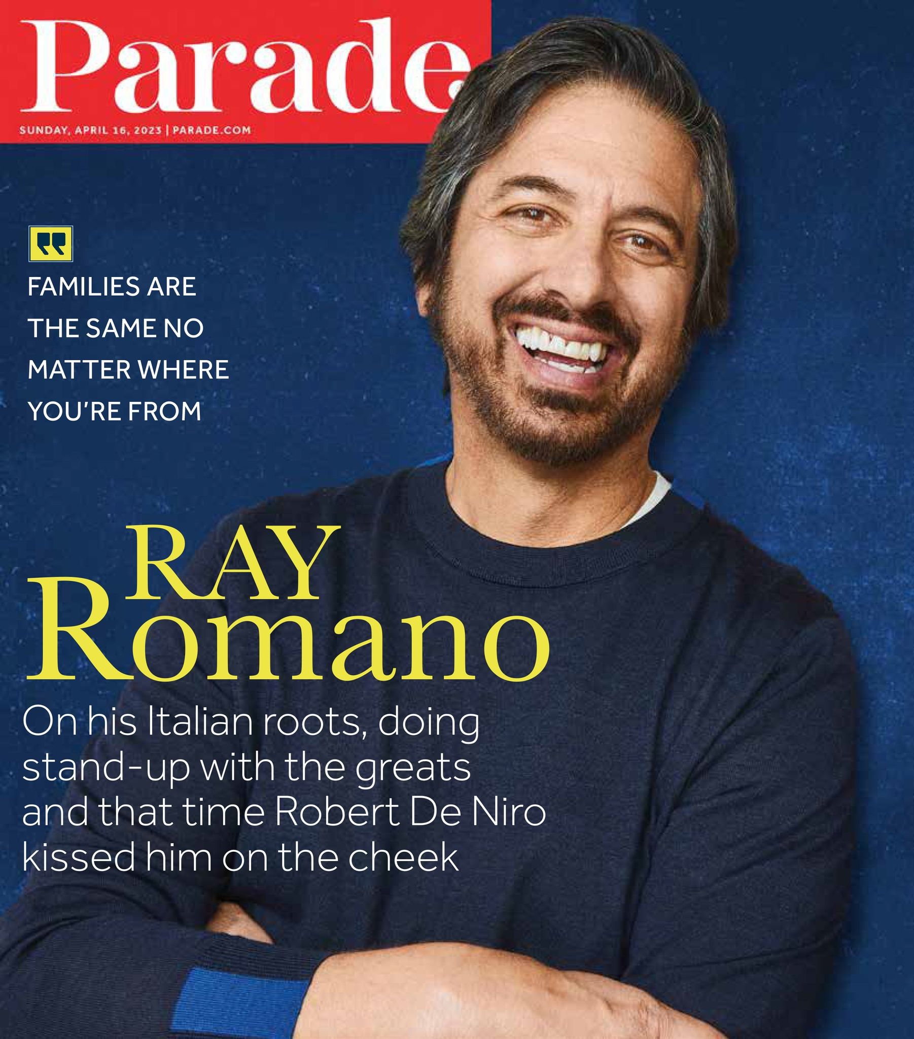 PARADE (USA) magazine side cover 16 April 2023