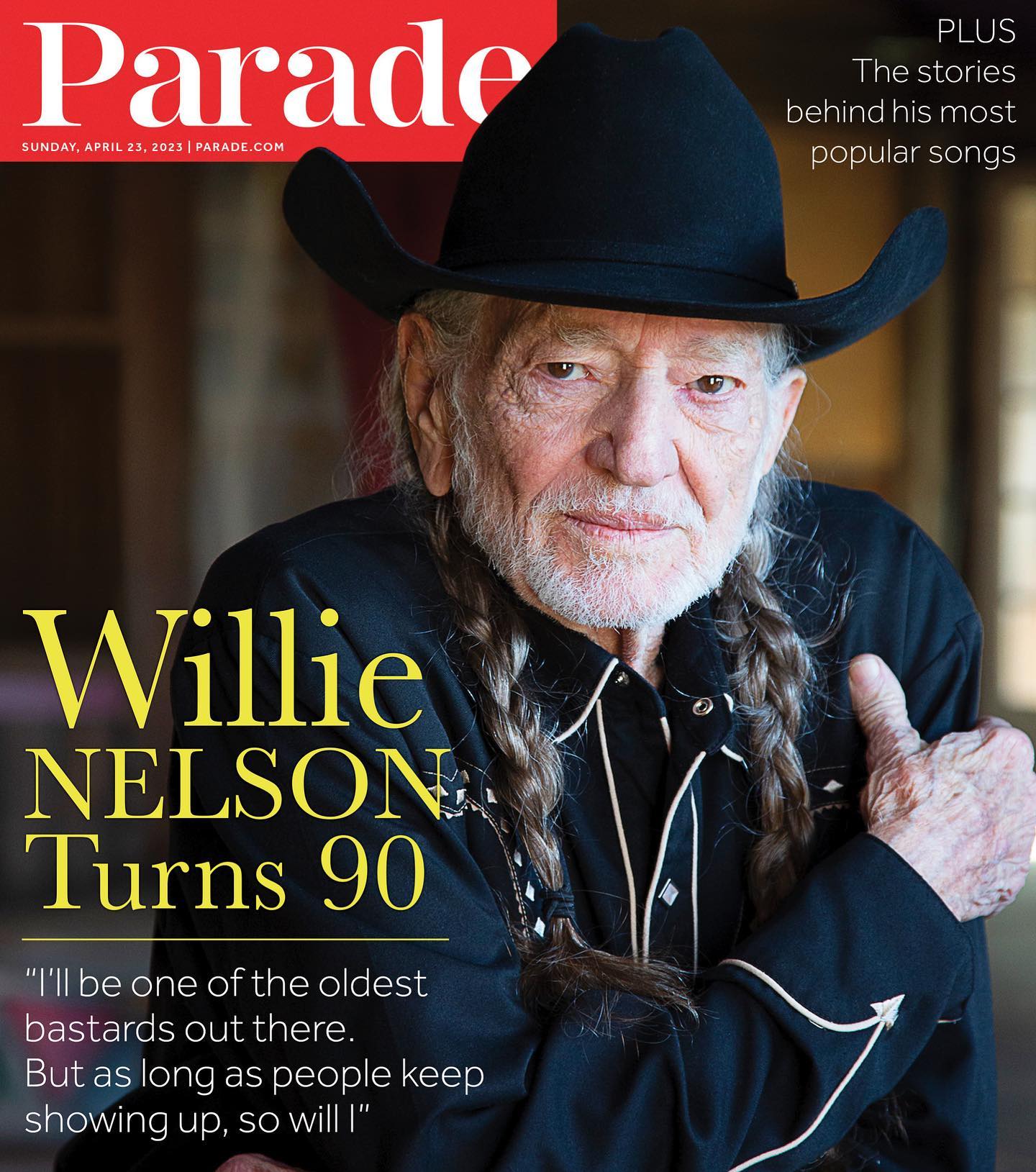 PARADE (USA) magazine side cover 23 April 2023
