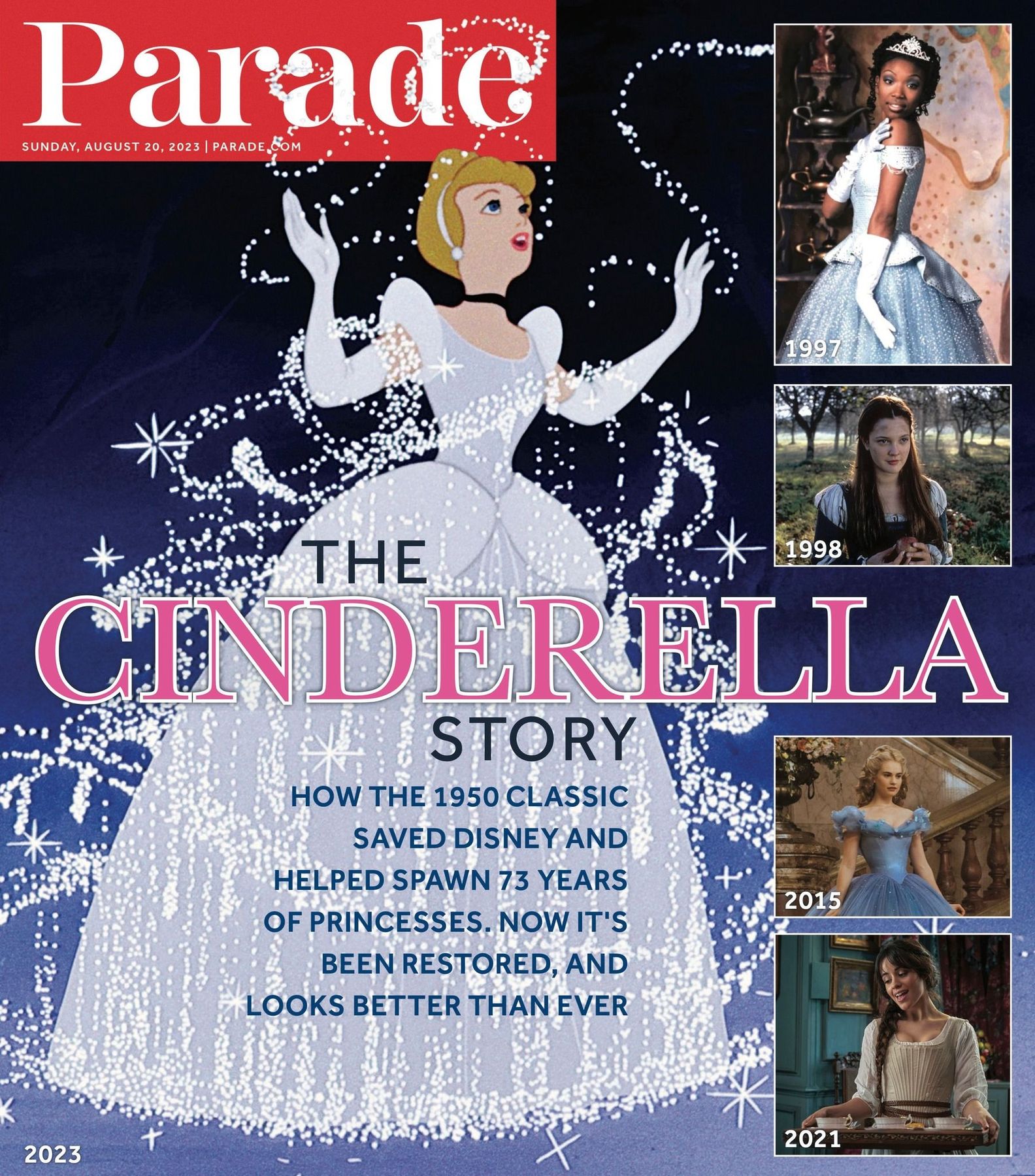PARADE (USA) magazine side cover 20 August 2023