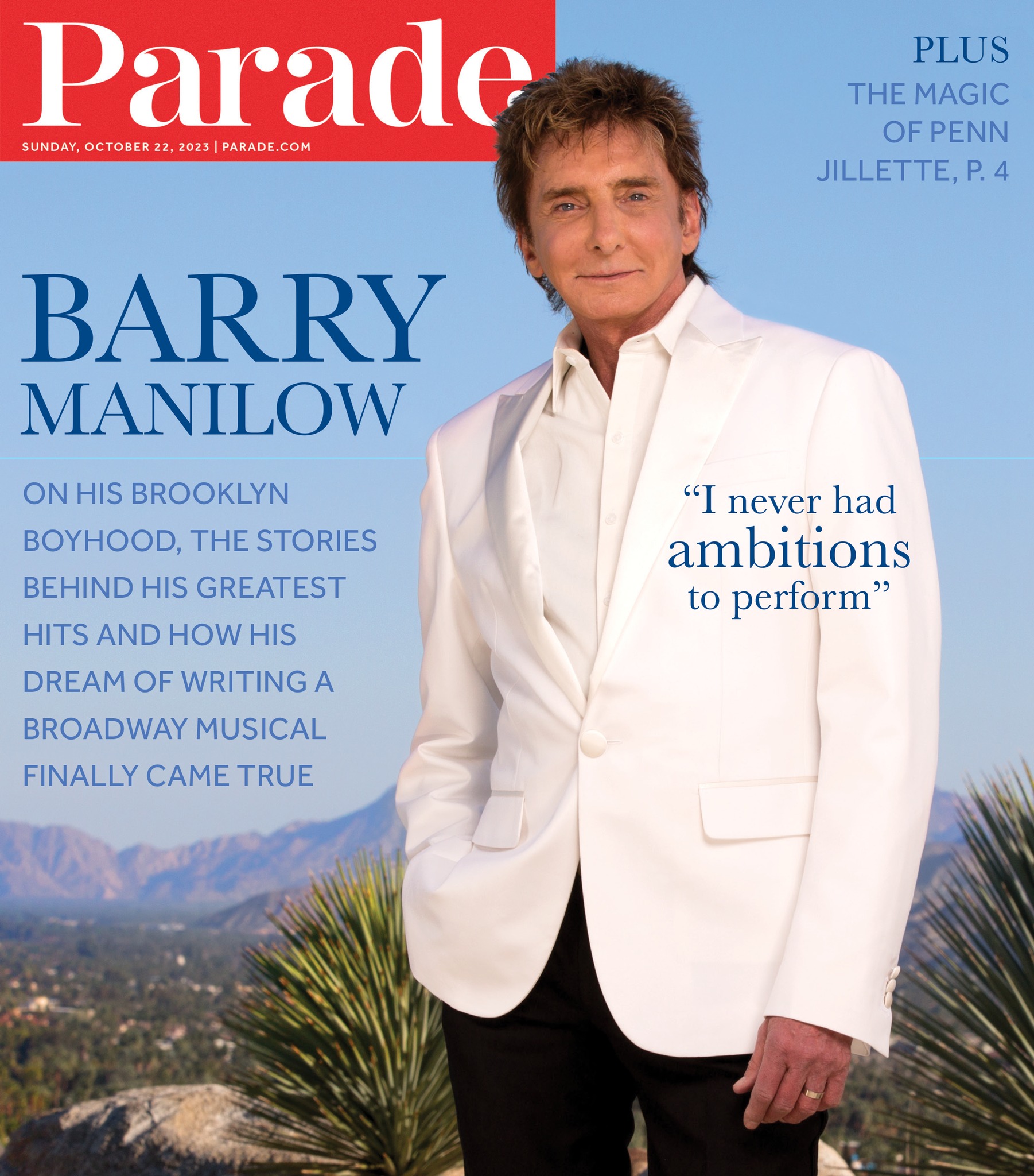 PARADE (USA) magazine side cover 22 October 2023