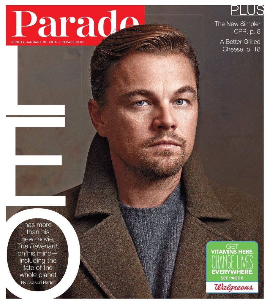 PARADE (USA) magazine side cover 10 January 2016