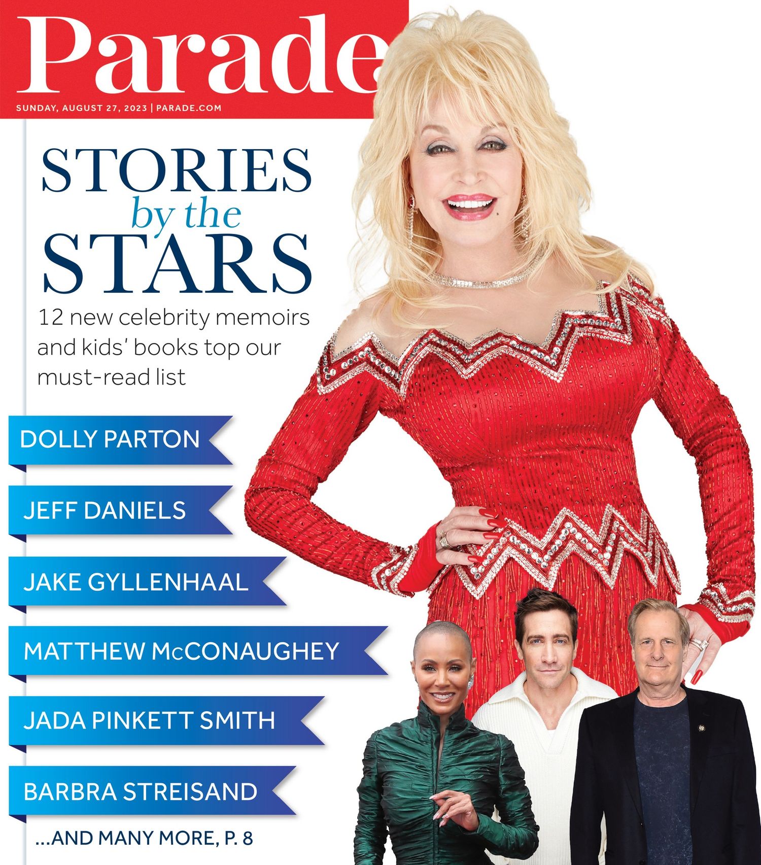 PARADE (USA) magazine side cover 27 August 2023
