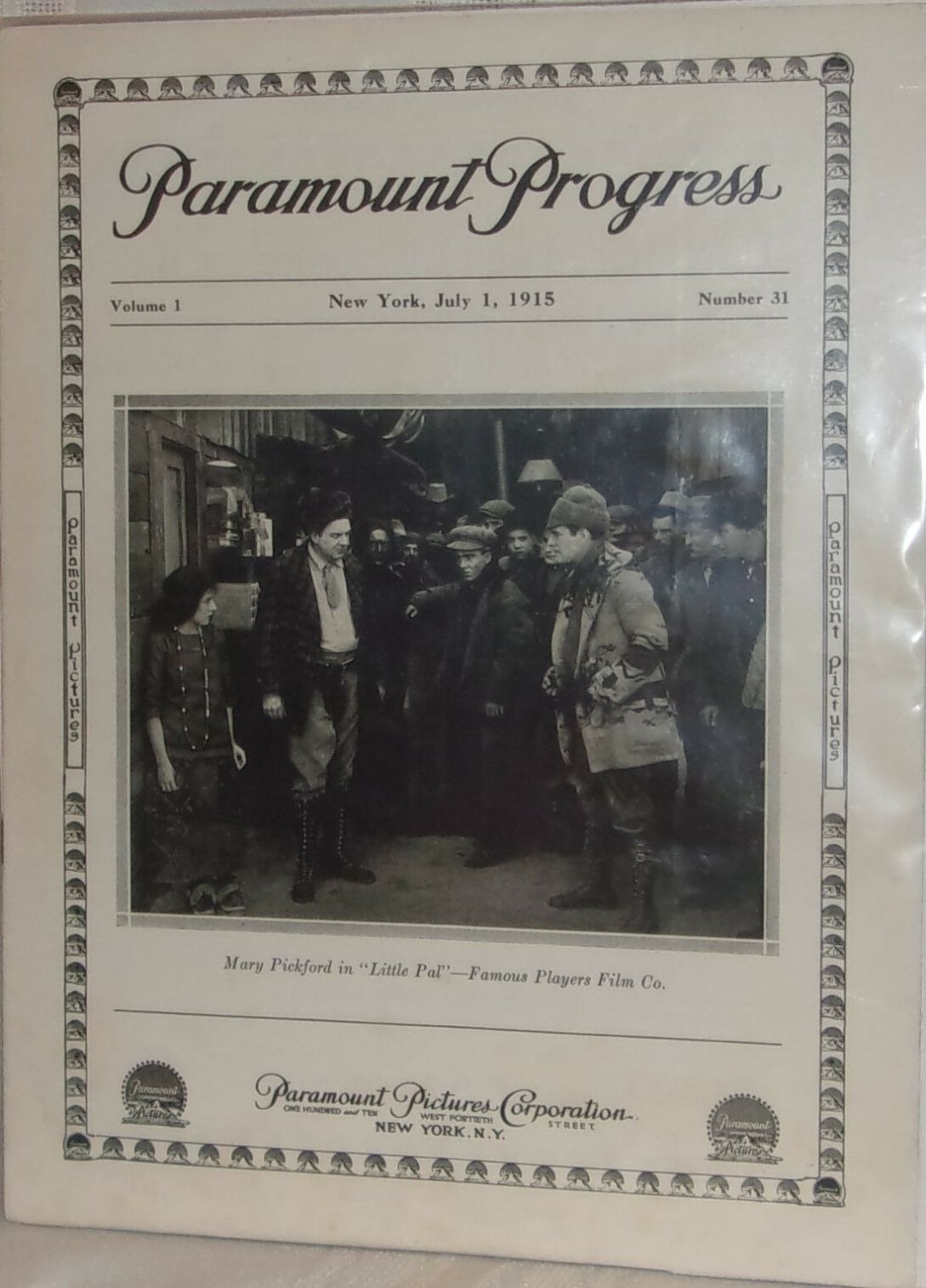 PARAMOUNT magazine side cover  Vol 1 No  31 1 July 1915