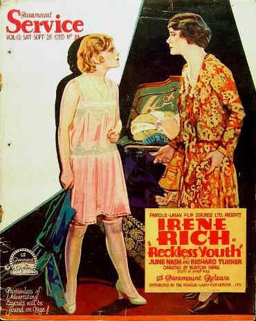 PARAMOUNT SERVICE magazine side cover 28 September 1929