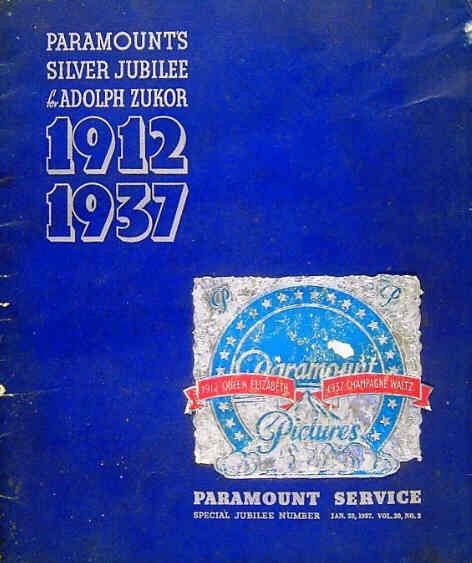 PARAMOUNT SERVICE magazine side cover 23 January 1937