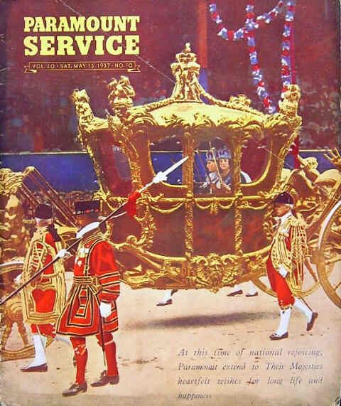PARAMOUNT SERVICE magazine side cover 15 May 1937