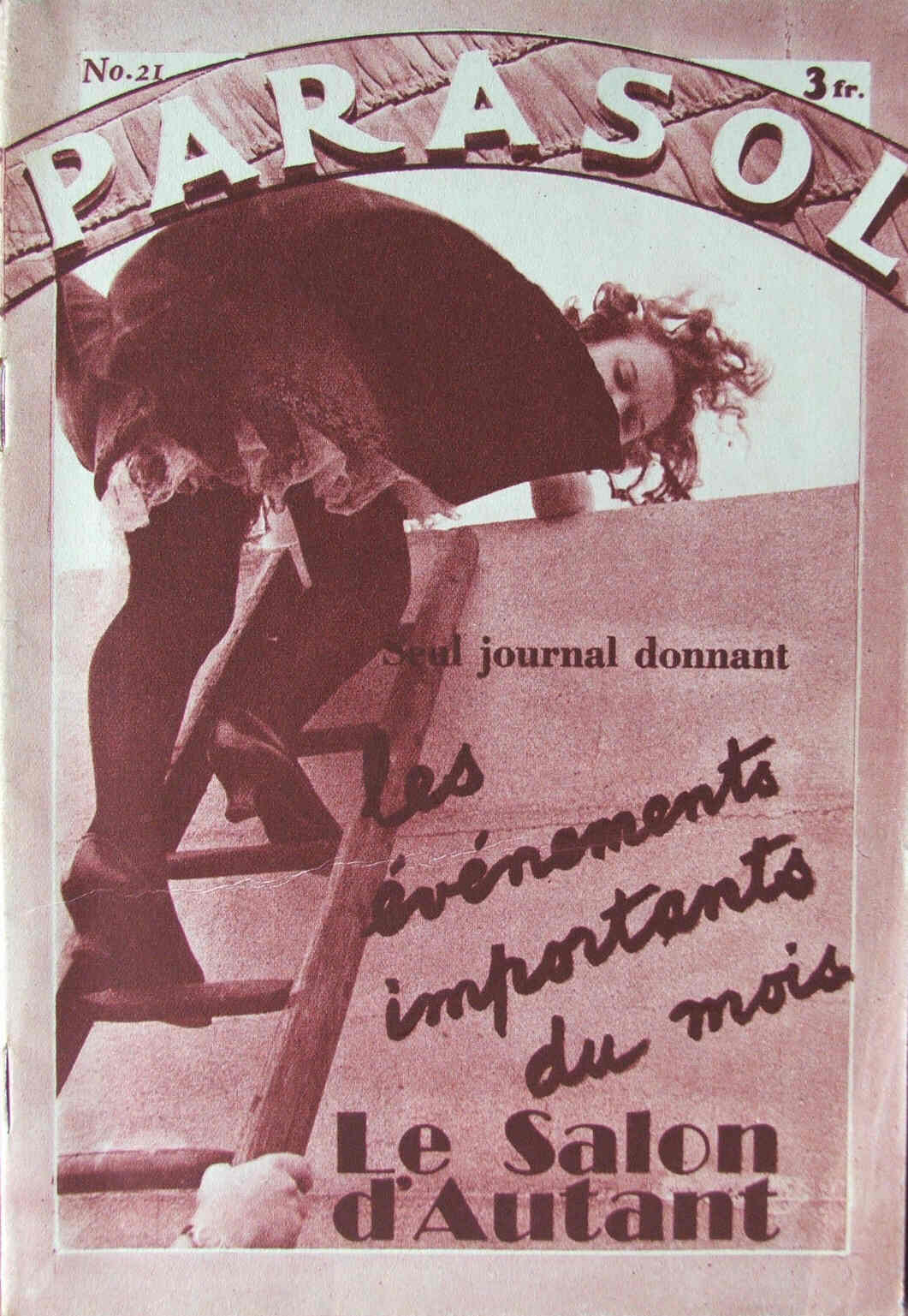 PARASOL magazine side cover Issue 21 November/December 1936