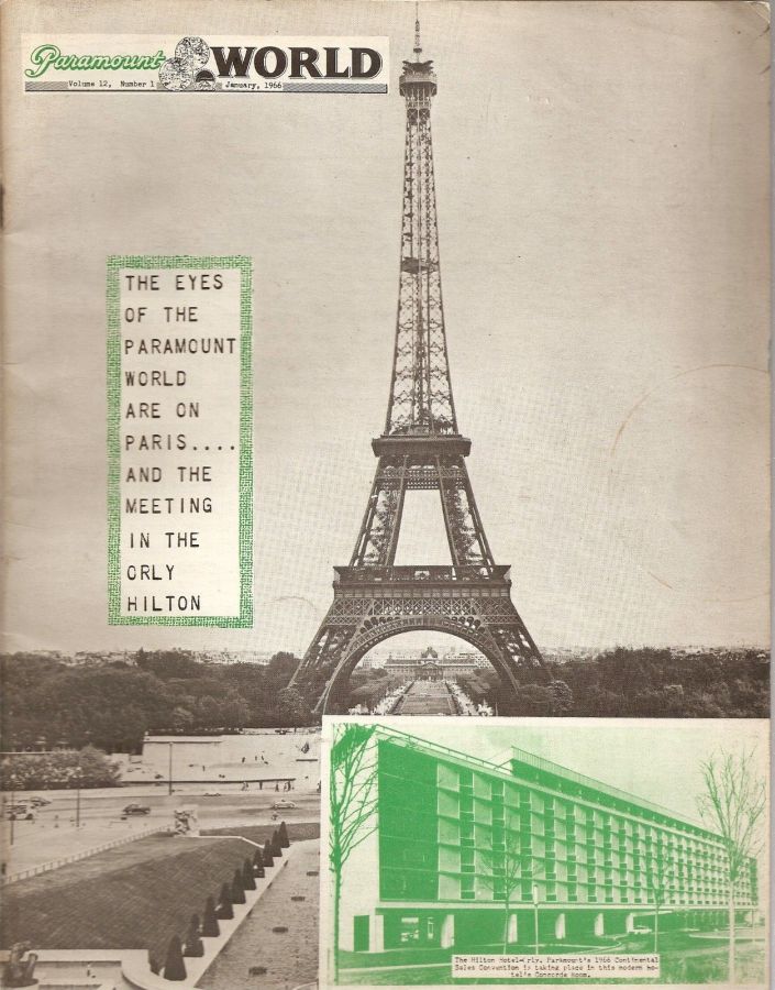 PARAMOUNT WORLD magazine side cover  January 1966