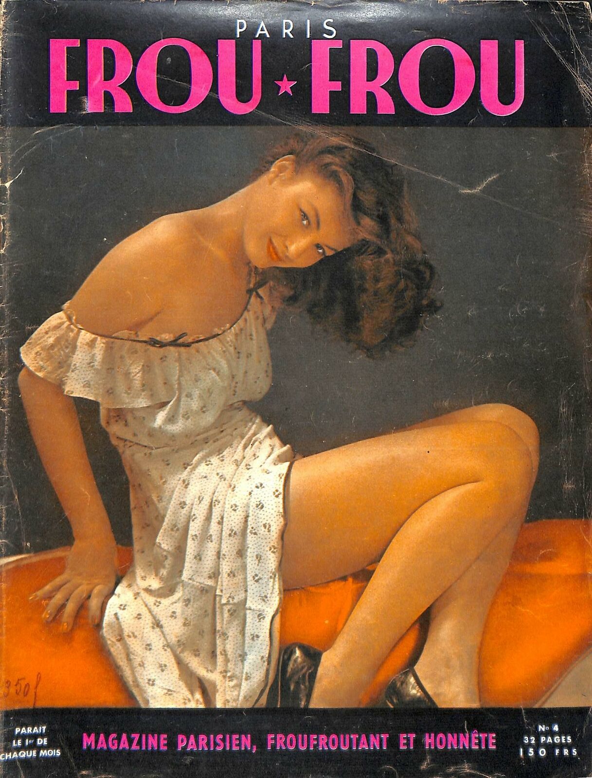 PARIS FROU FROU magazine side cover Issue 4  1953