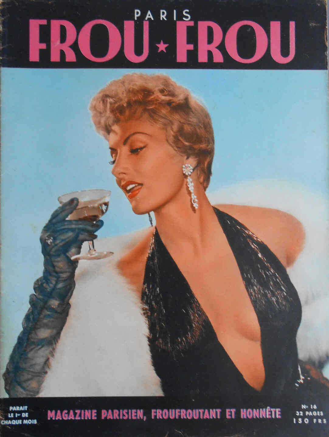 PARIS FROU FROU magazine cover Issue 16  1954