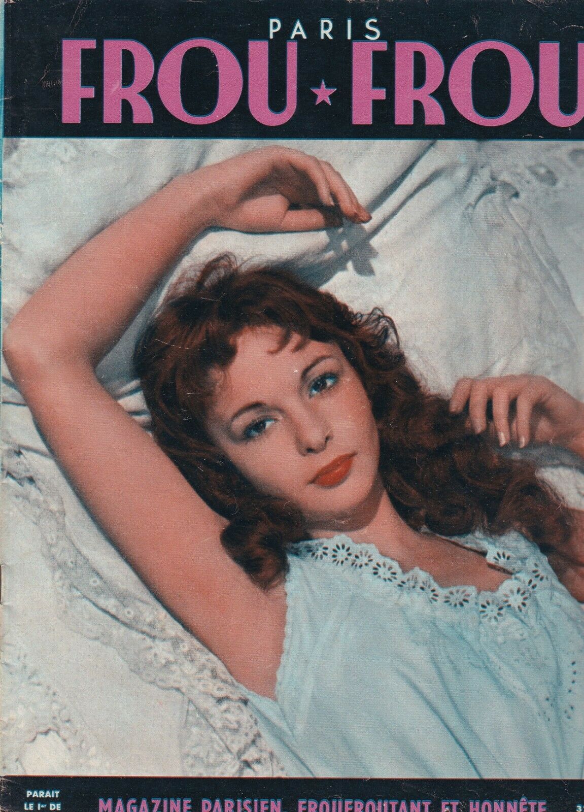PARIS FROU FROU magazine side cover Issue 18  1955