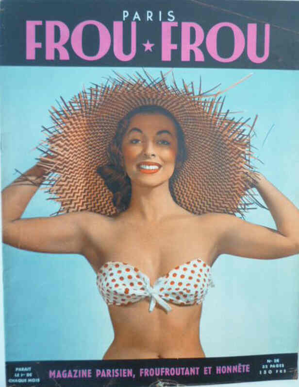 PARIS FROU FROU magazine side cover Issue 24  1955