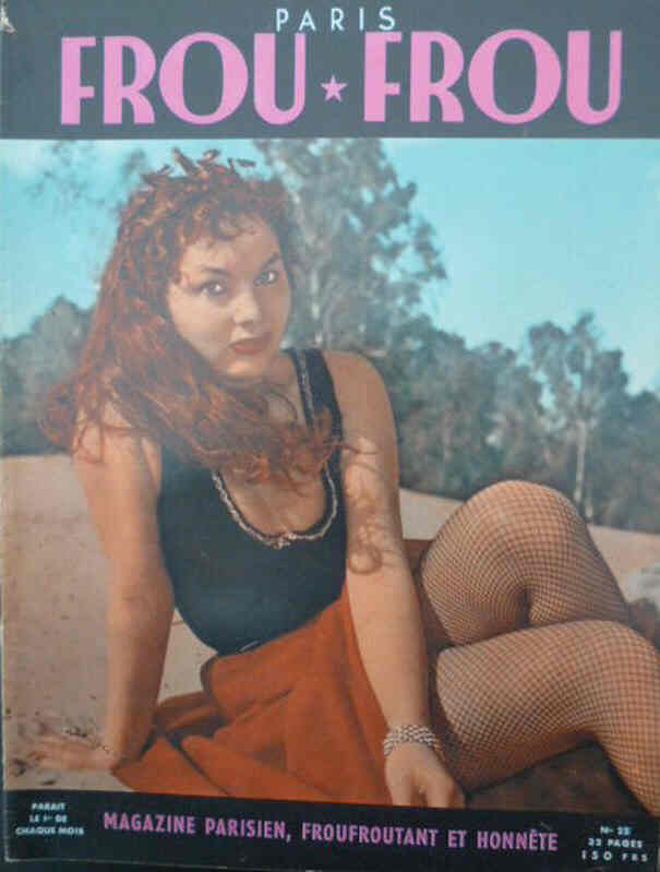 PARIS FROU FROU magazine side cover Issue 25  1956
