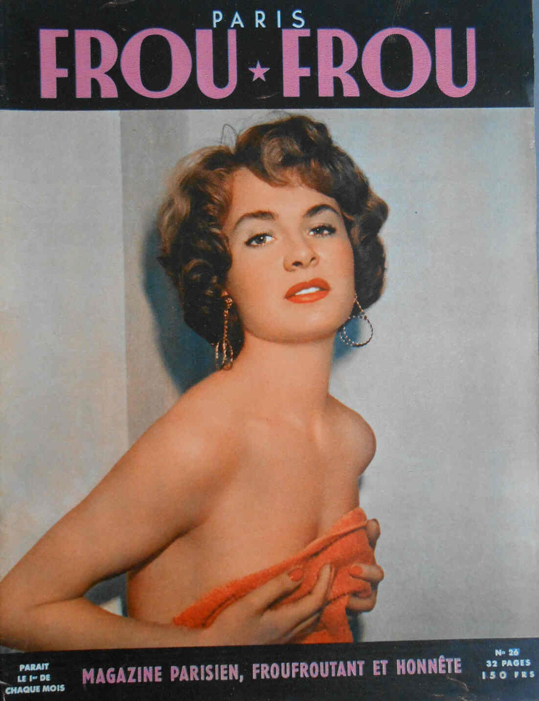 PARIS FROU FROU magazine side cover Issue 26  1956