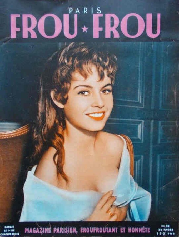 PARIS FROU FROU magazine side cover Issue 28  1956