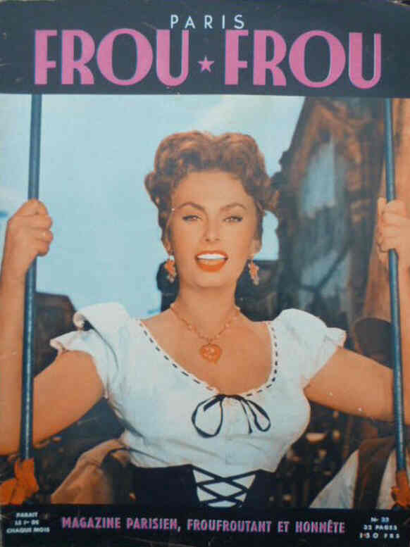 PARIS FROU FROU magazine side cover Issue 29  1956