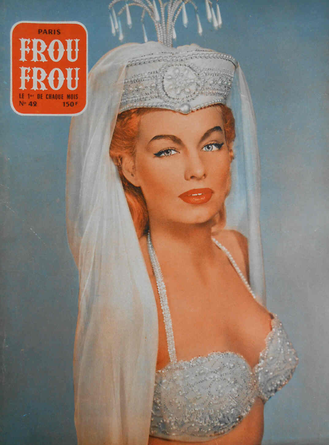 PARIS FROU FROU magazine side cover Issue 42  1958