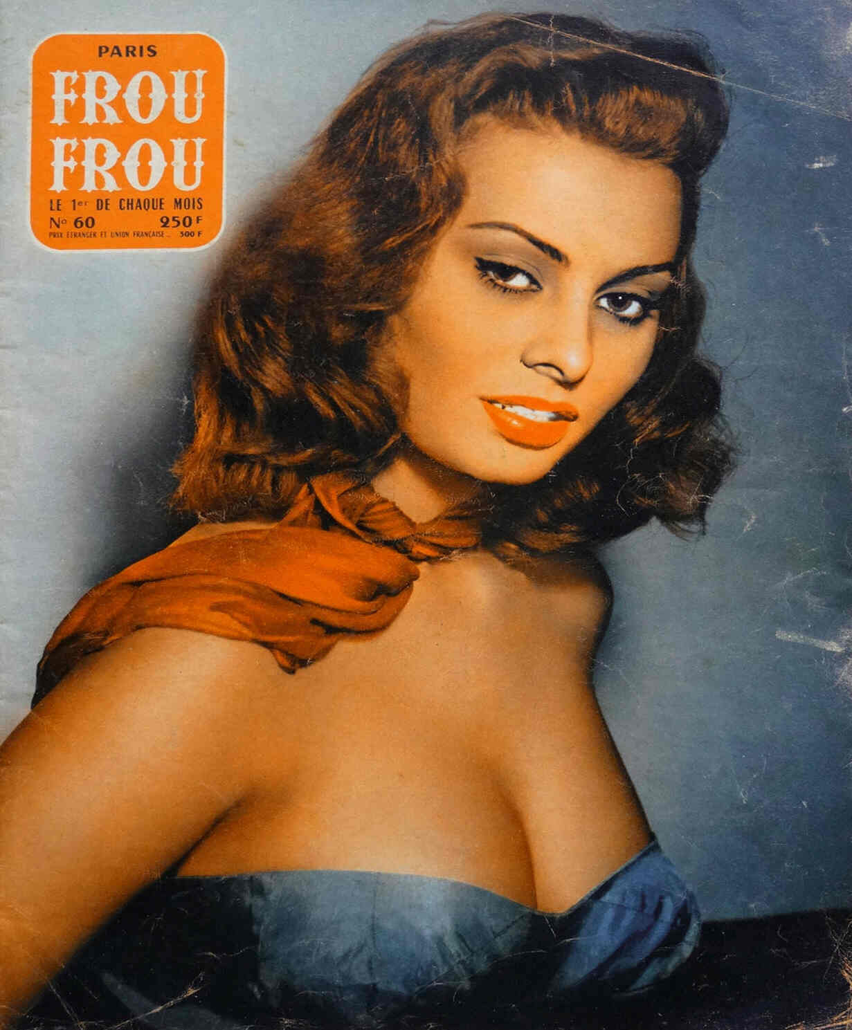 PARIS FROU FROU magazine side cover Issue 60  1957