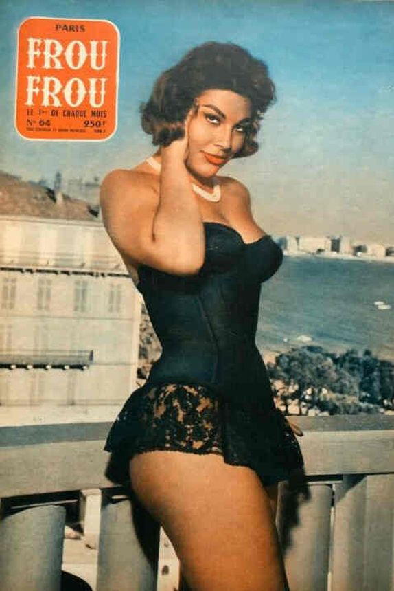 PARIS FROU FROU magazine side cover Issue 64  1957