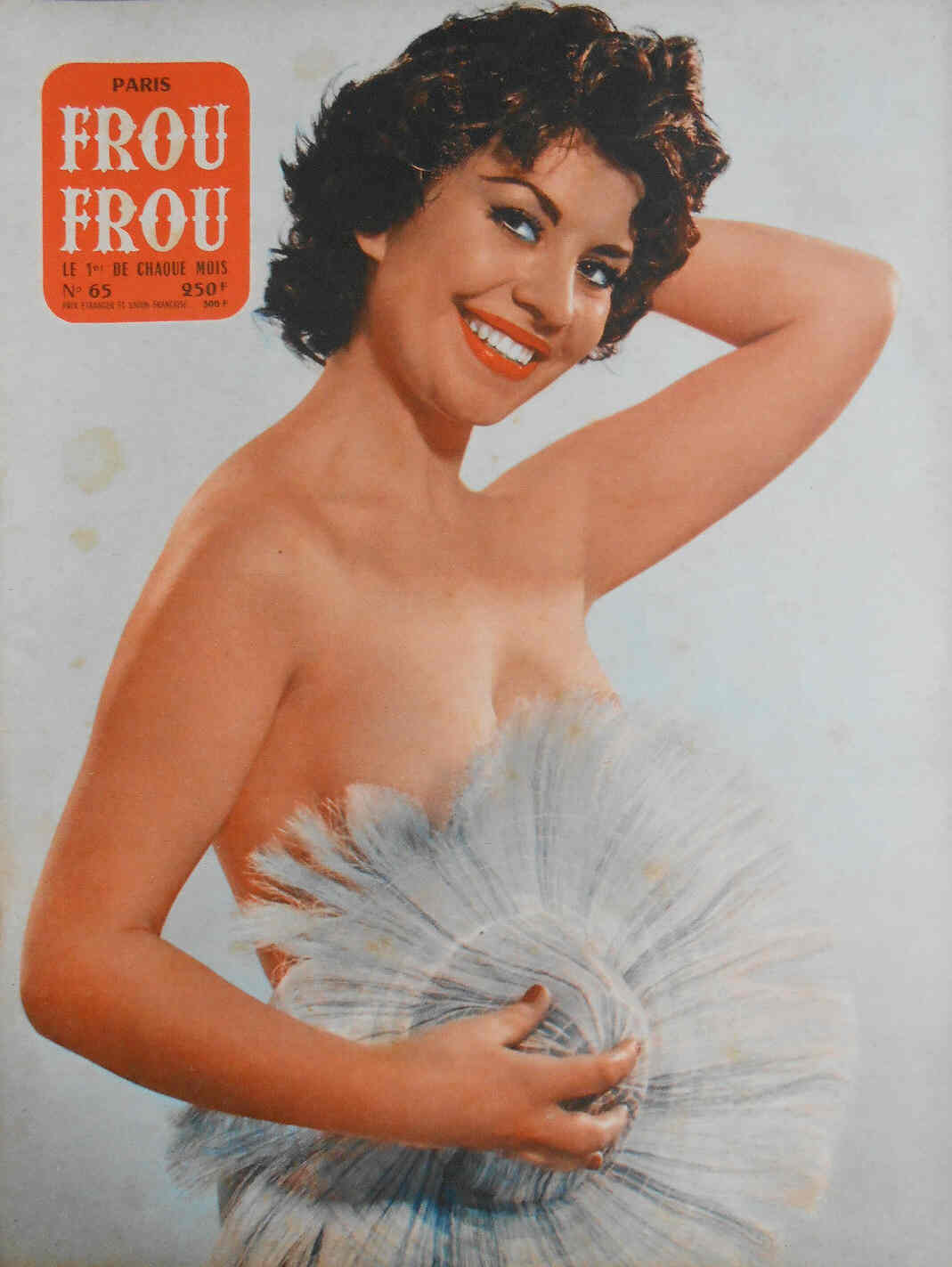 PARIS FROU FROU magazine side cover Issue 65  1957